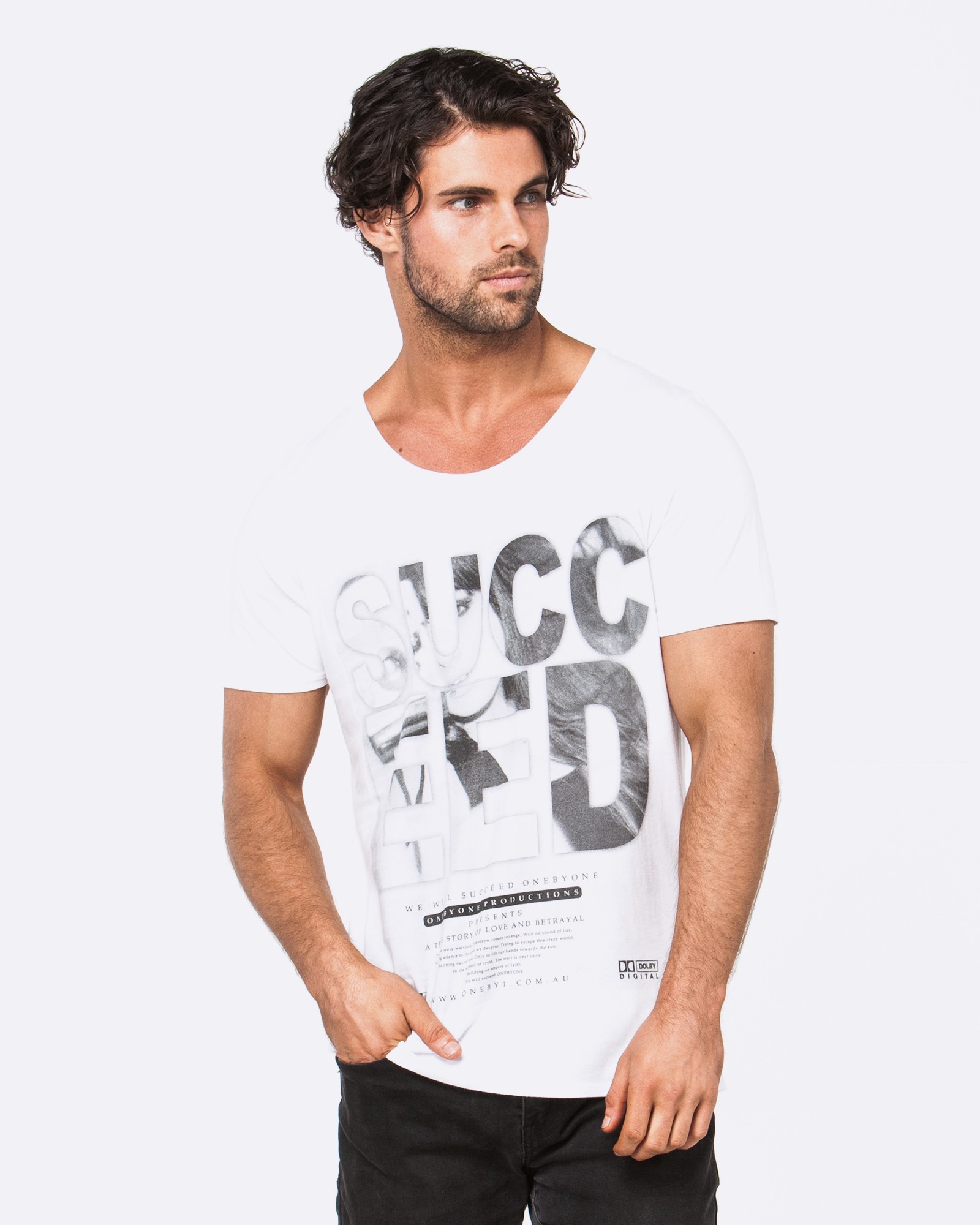 SUCCEED WHITE TEE