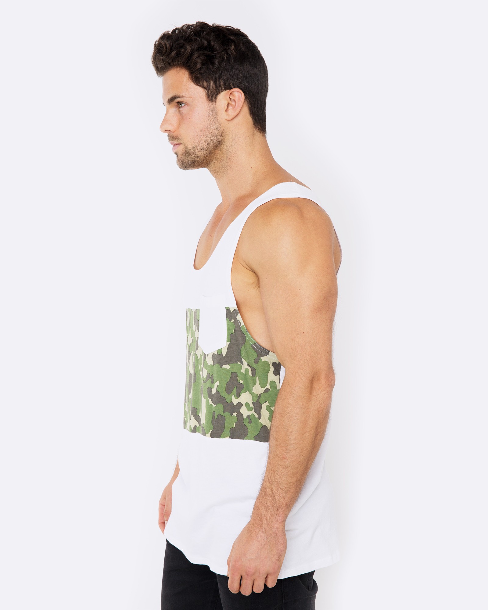 FIND ME IN THE WOODS WHITE SINGLET