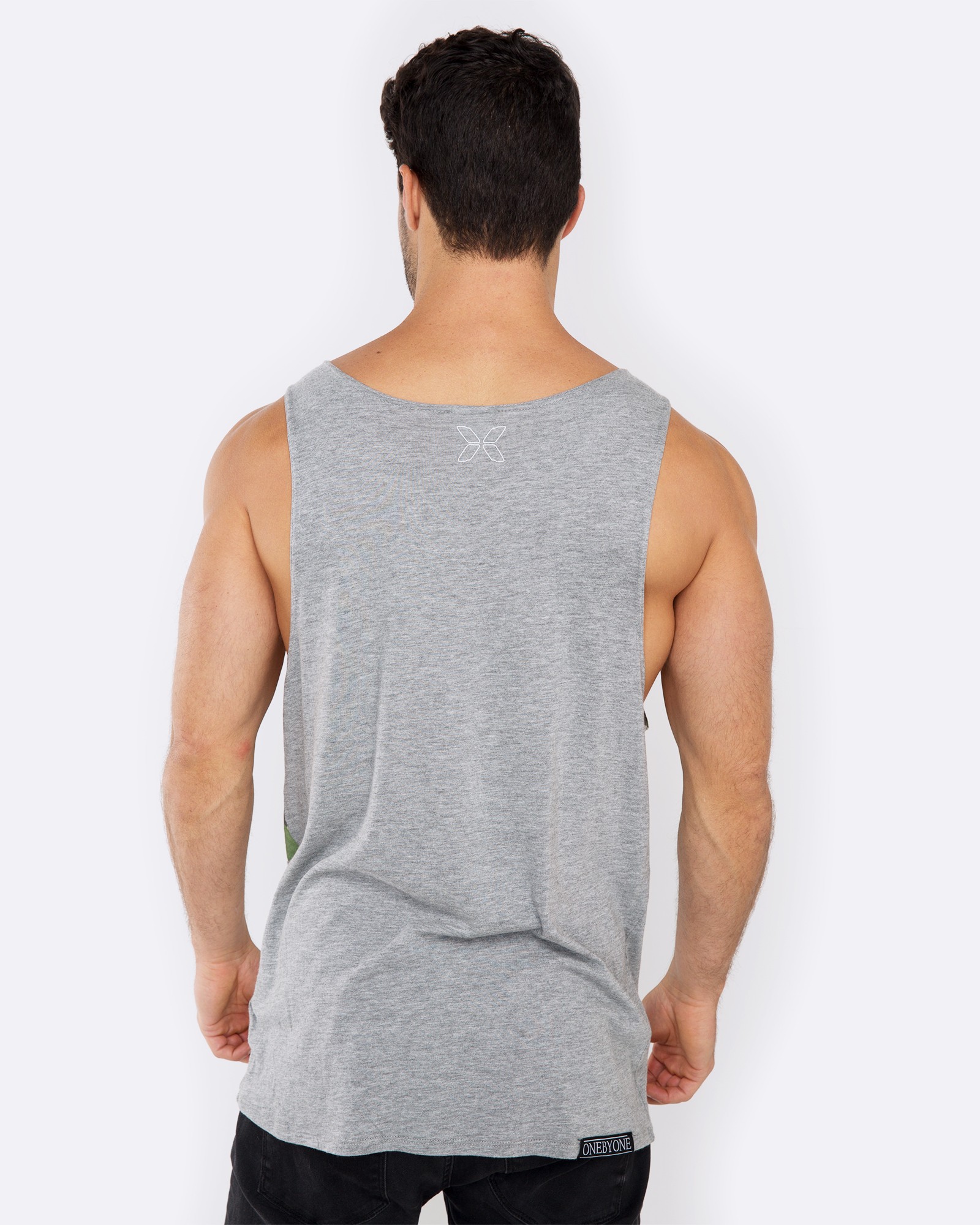 FIND ME IN THE WOODS MARBLE GREY SINGLET