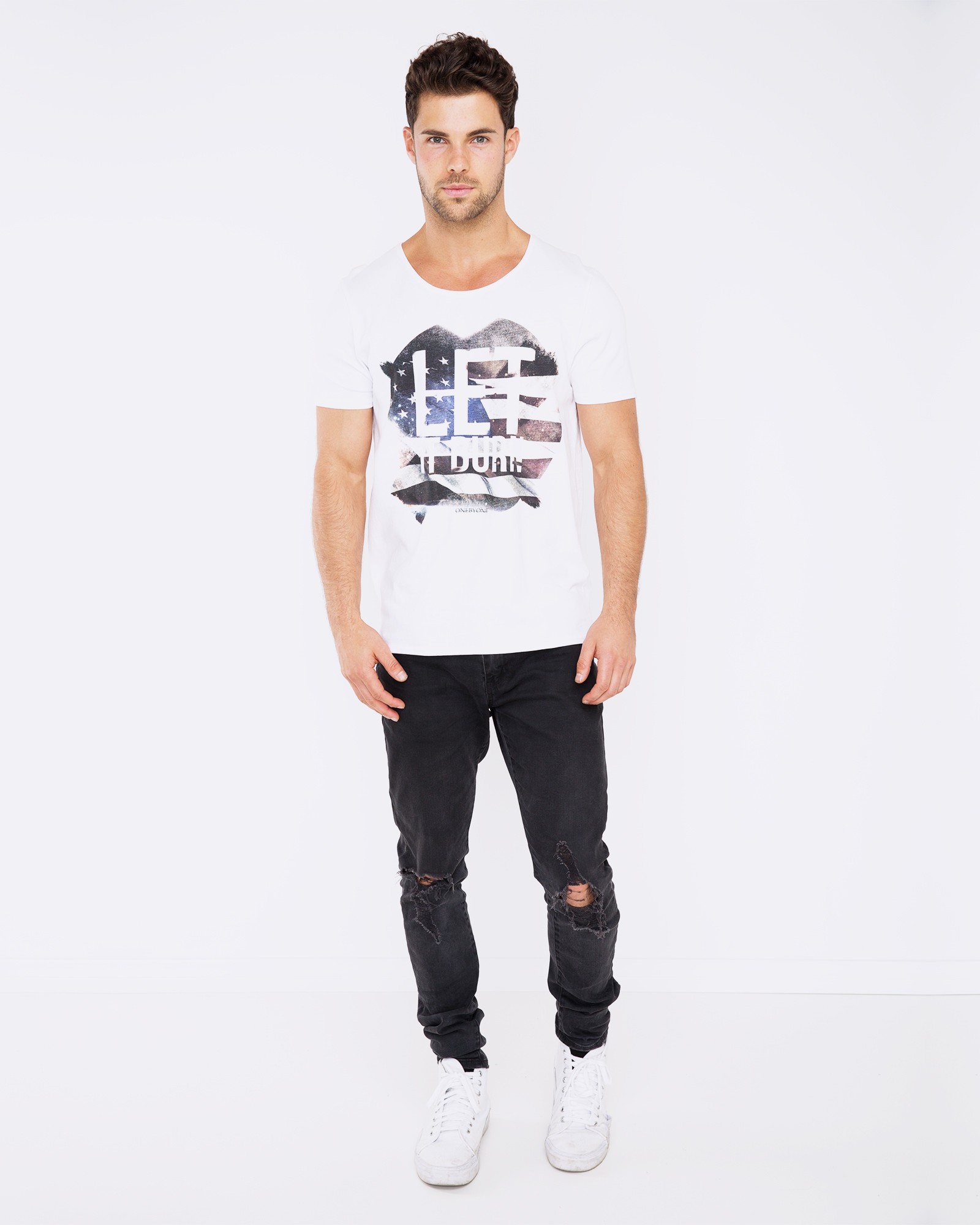 LET IT BURN WHITE TEE