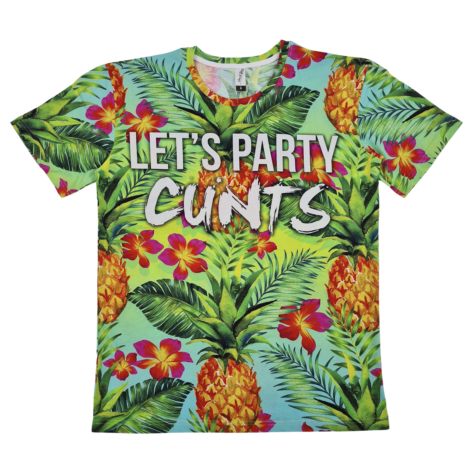 FULL PRINT LETS PARTY TEE