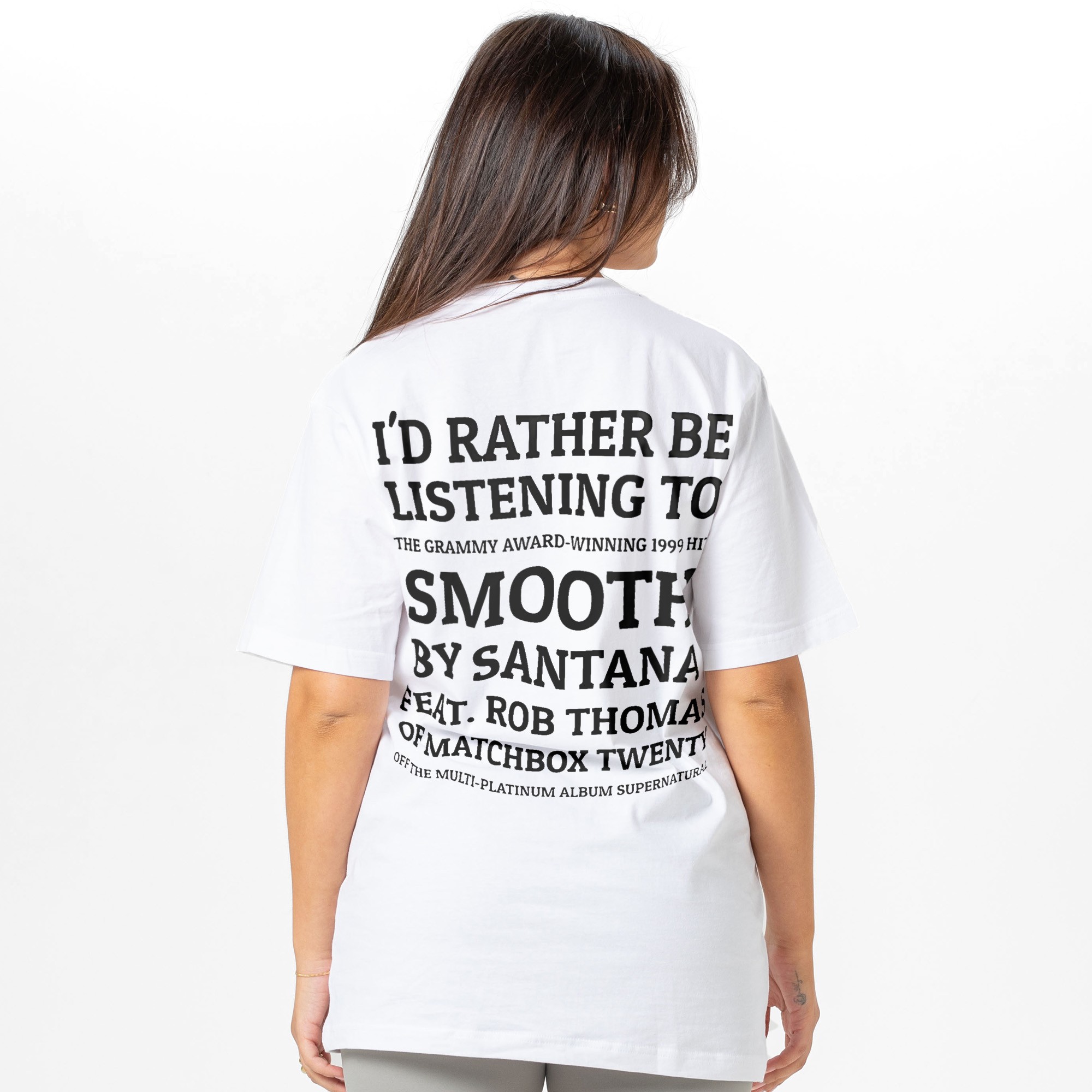 SANTANA BACK PRINTED WHITE TEE