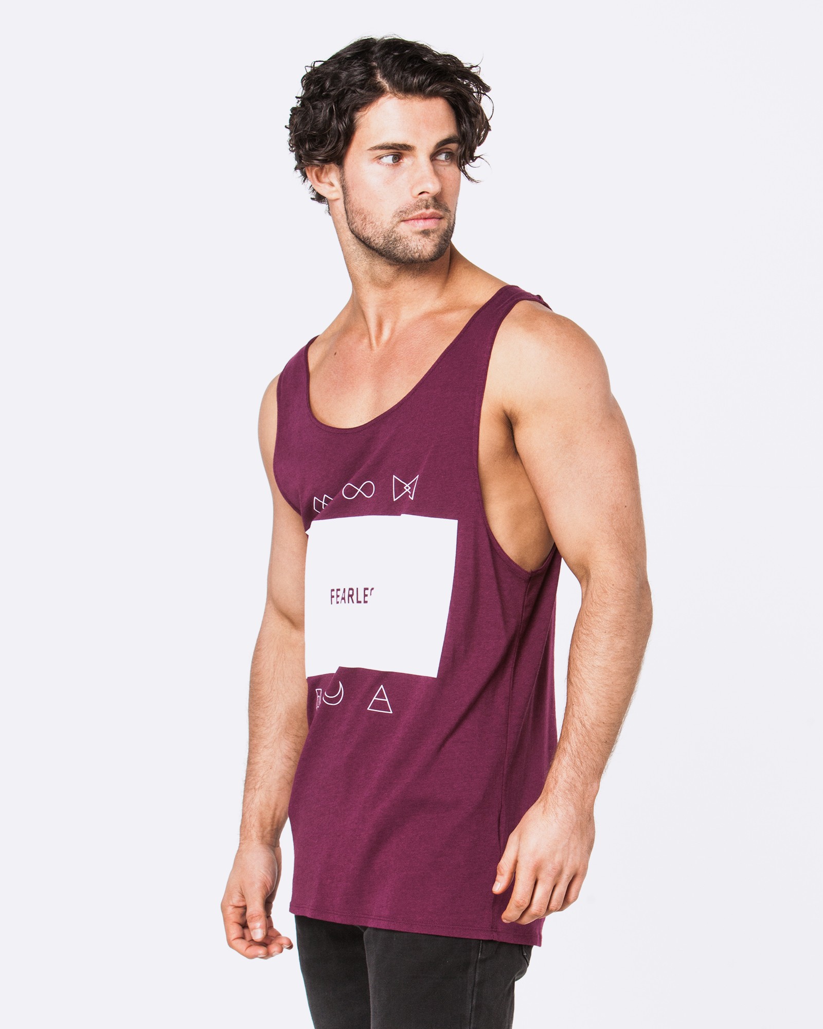 FEAR THE LOGO MAROON SINGLET