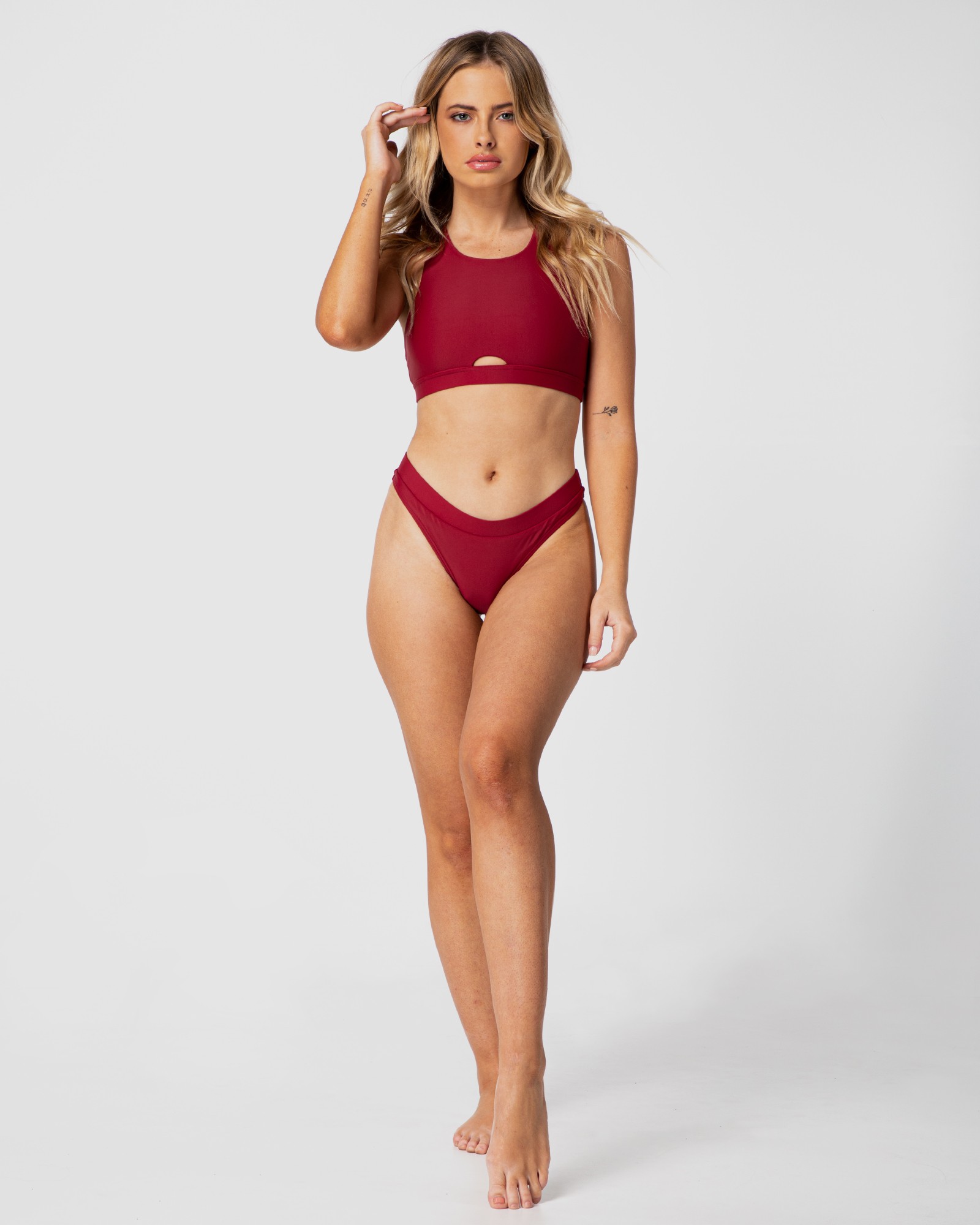 ABBI MAROON BIKINI TOP