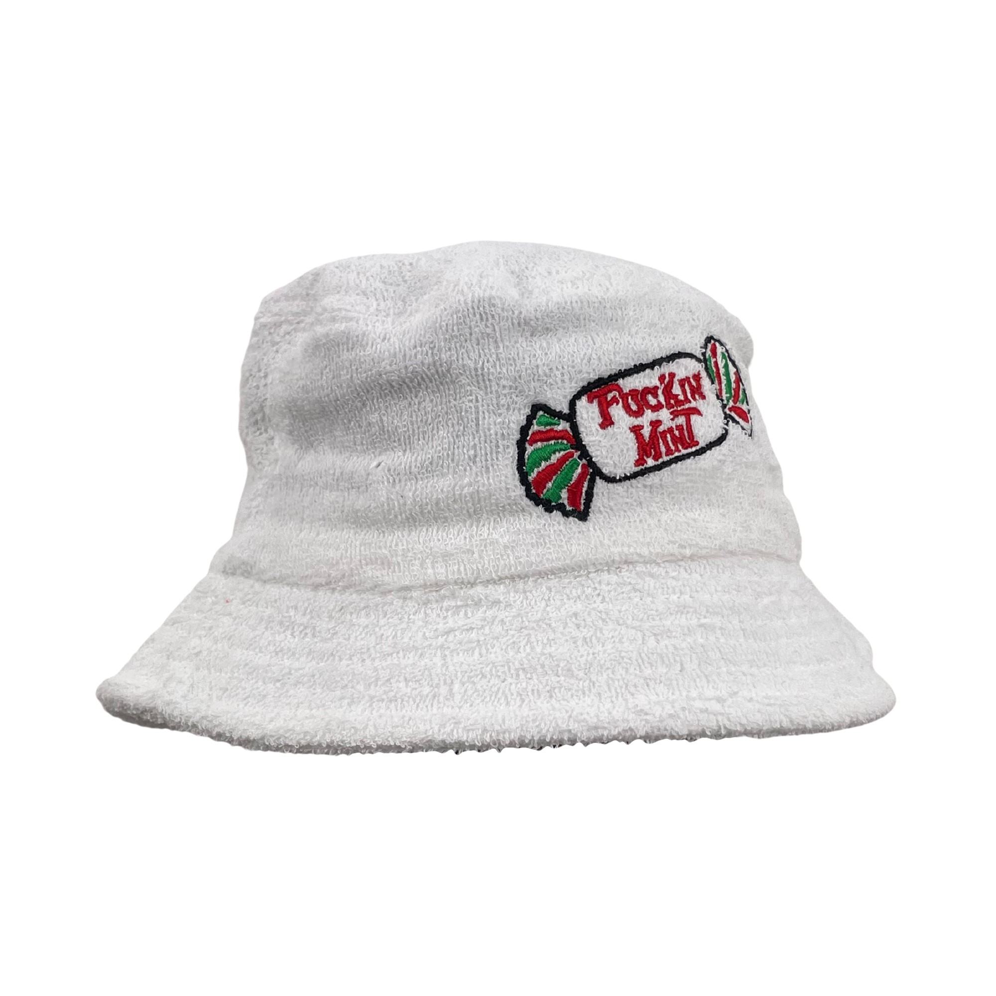 MINT WHITE TERRY TOWEL BUCKET HAT