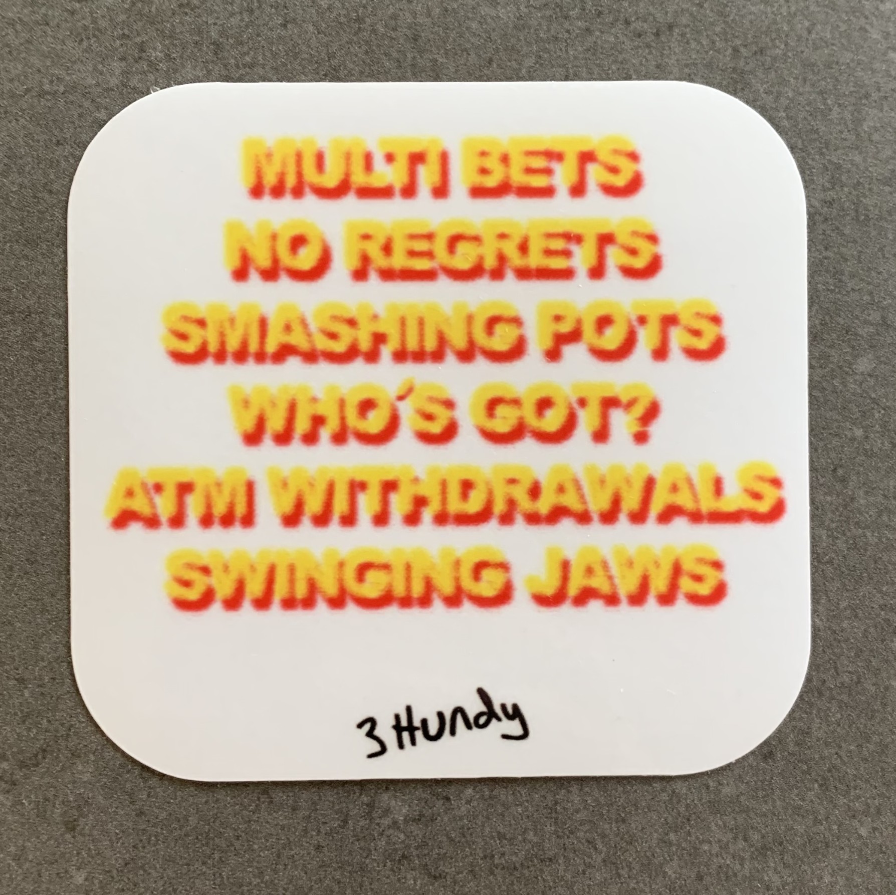 MULTI BETS DIE CUT STICKER