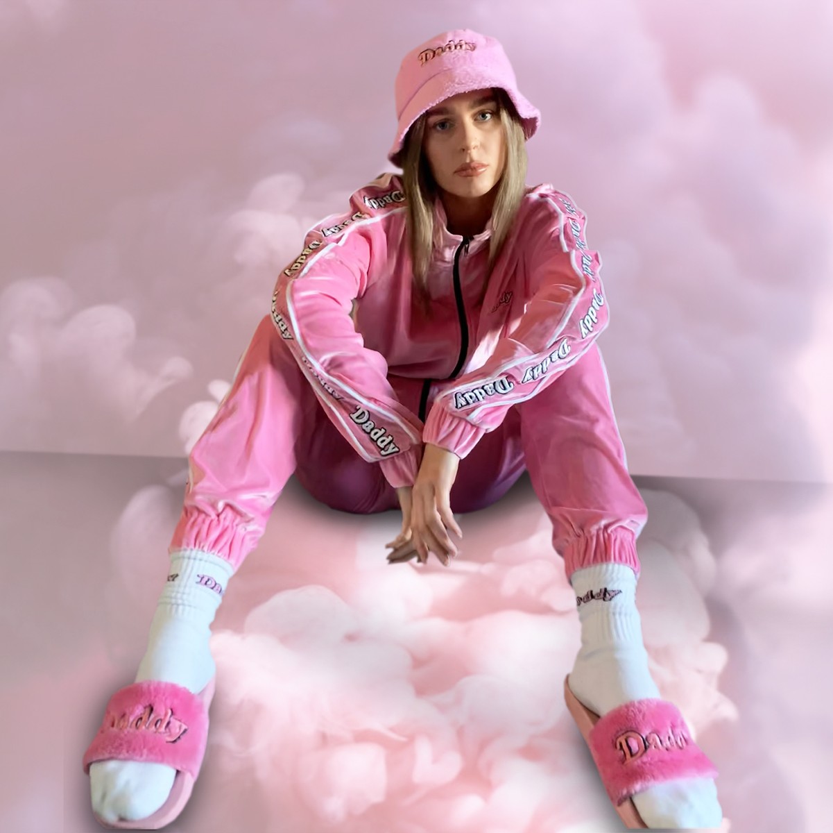 PINK DADDY VELOUR TRACKSUIT XXS SIZE ONLY