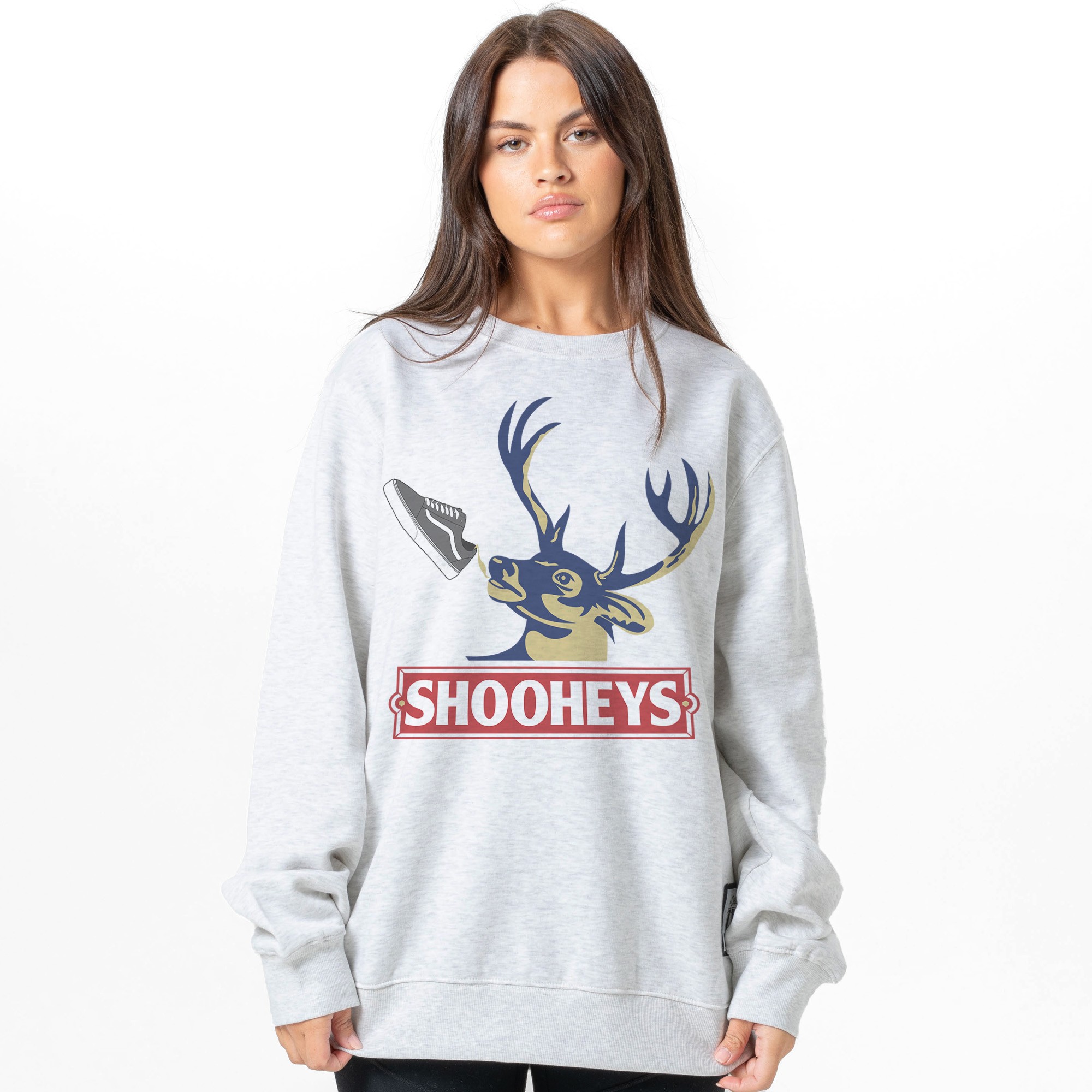 SHOOHEYS WHITE MARLE CREW