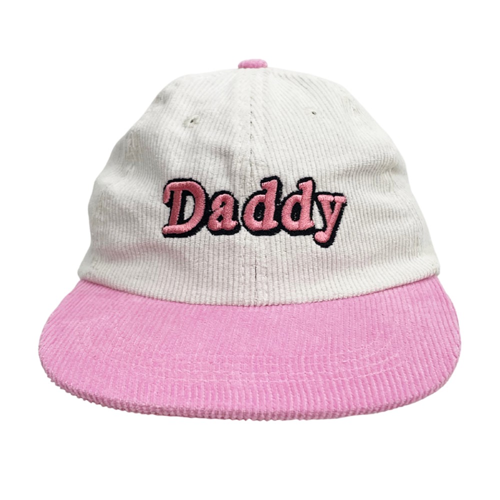 DADDY VINTAGE PINK/WHITE CORD HAT