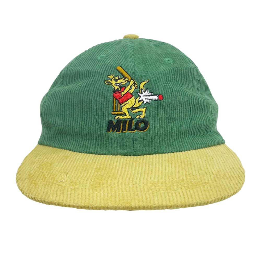 VINTAGE CRICKET KANGAROO CORD HAT GREEN/GOLD