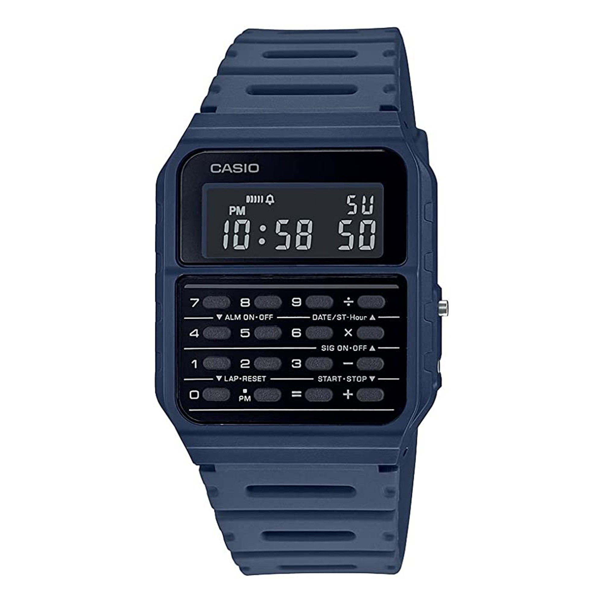 CASIO VINTAGE BLUE CALCULATOR WATCH