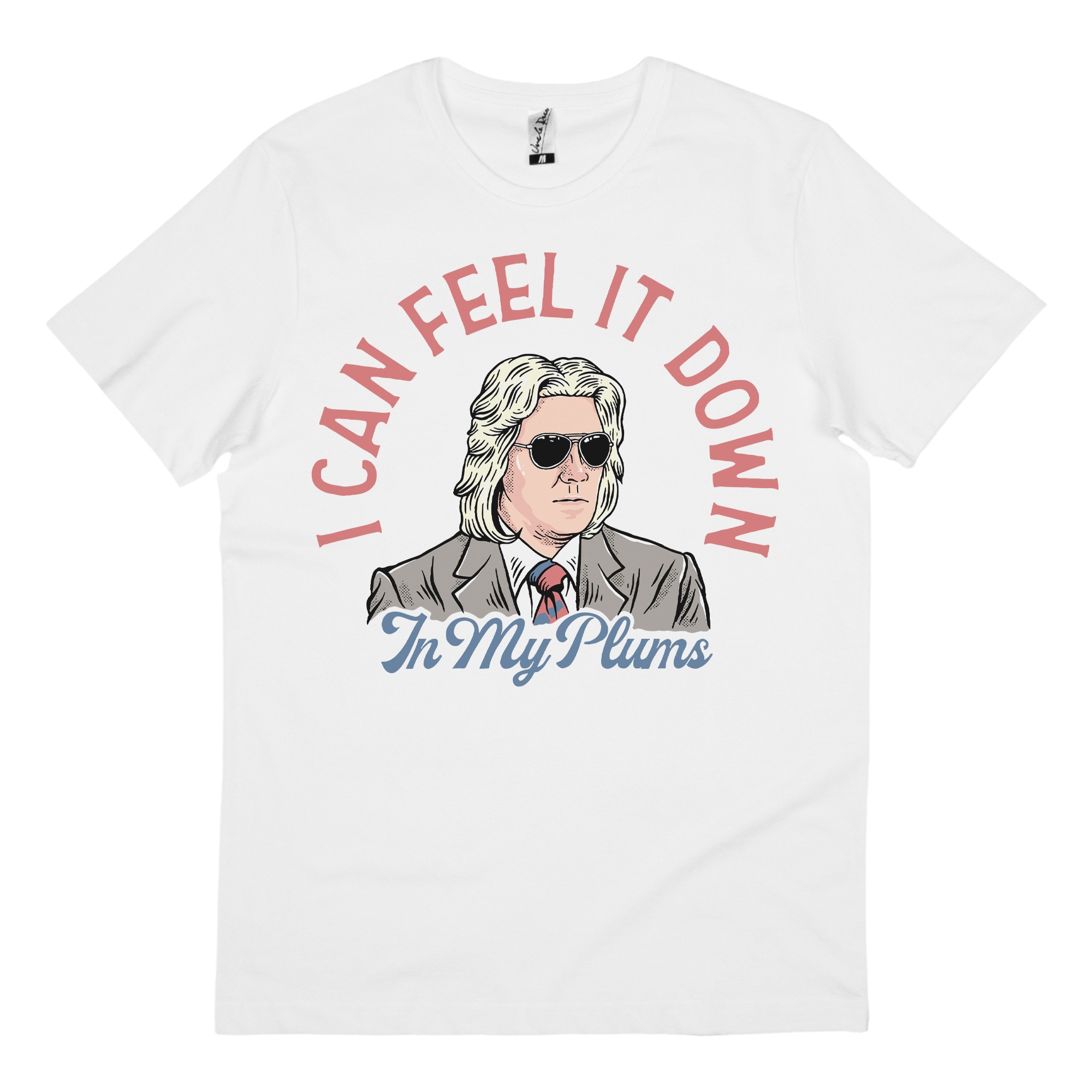 FEEL IT IN MY PLUMS WHITE TEE