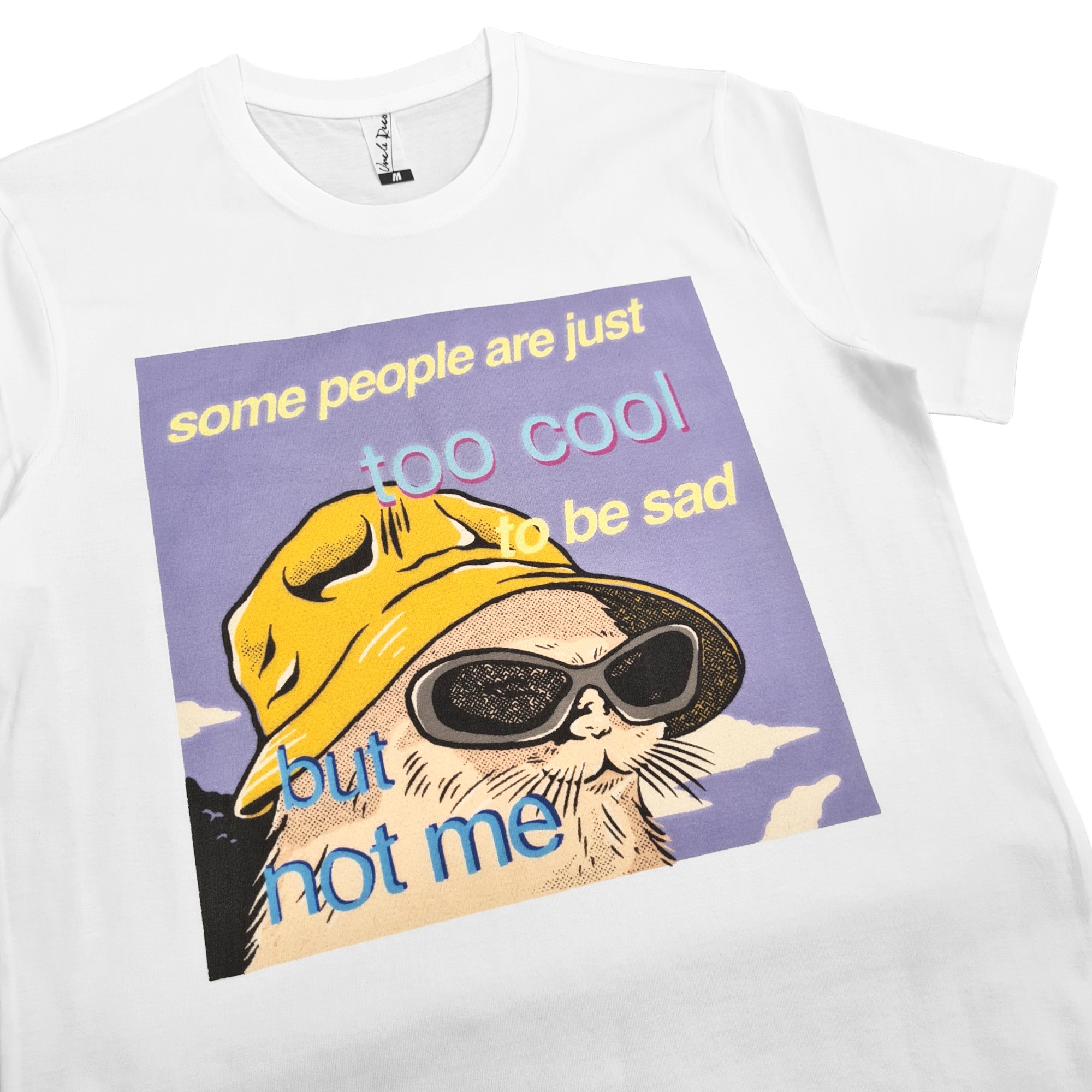 TOO COOL TO BE SAD WHITE TEE
