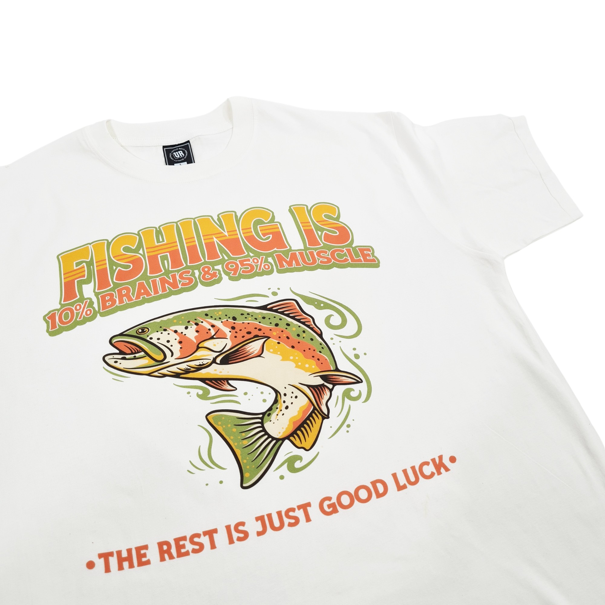 FISHING IS 10% BRAINS VINTAGE T-SHIRT