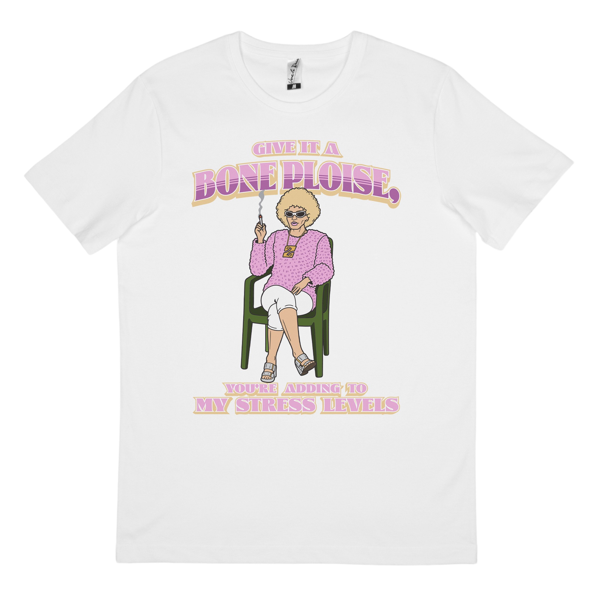GIVE IT A BONE WHITE TEE