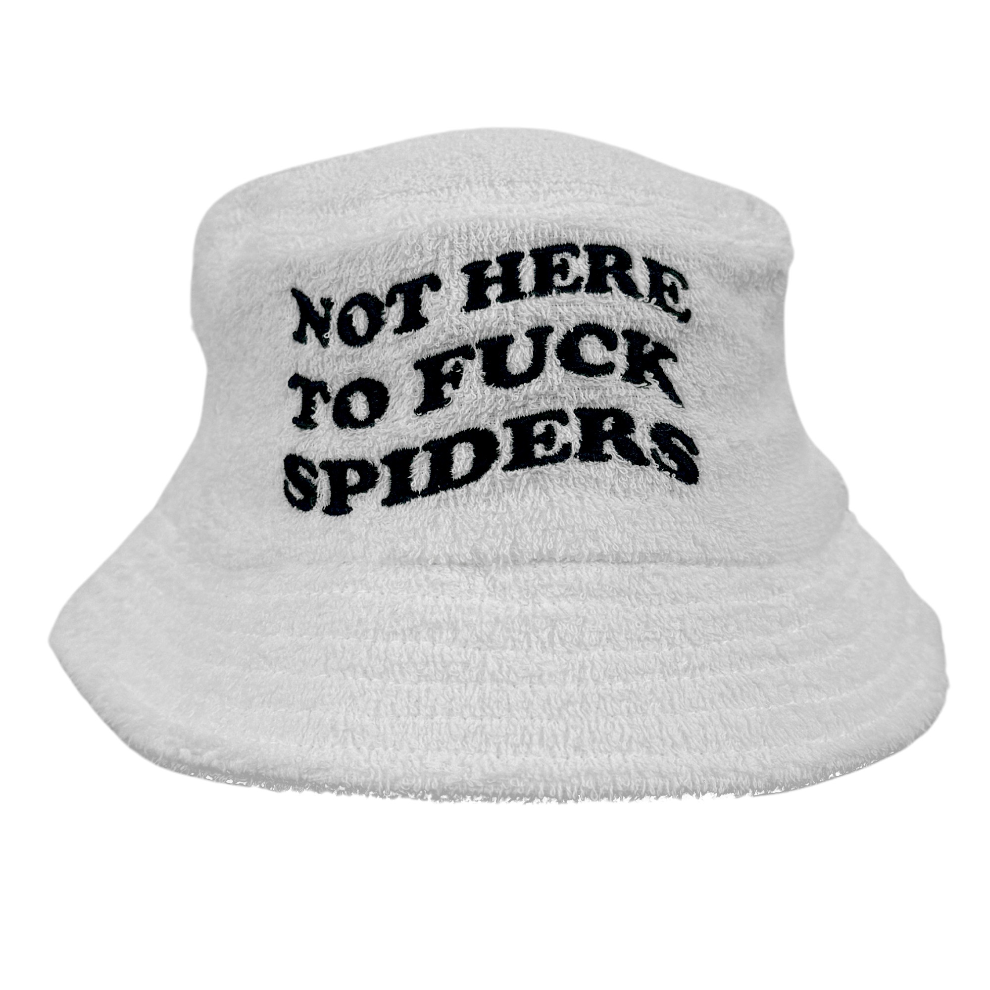 SPIDERS WHITE TERRY TOWEL BUCKET HAT