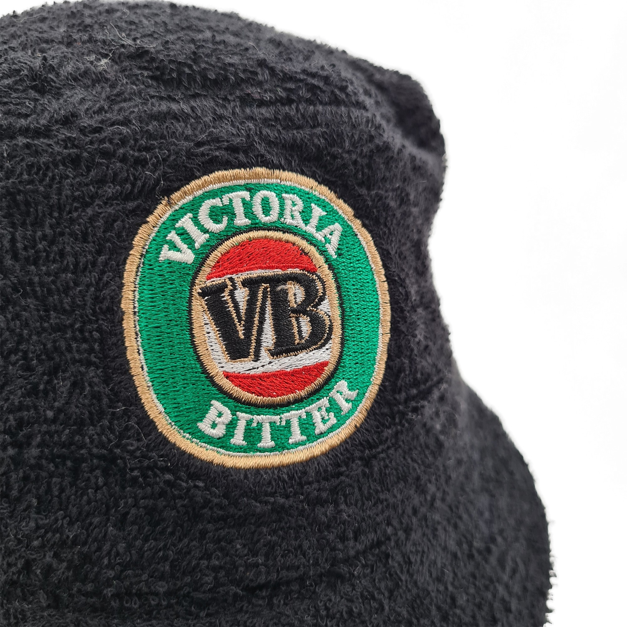 BLACK RETRO VB LOGO TERRY TOWEL BUCKET HAT
