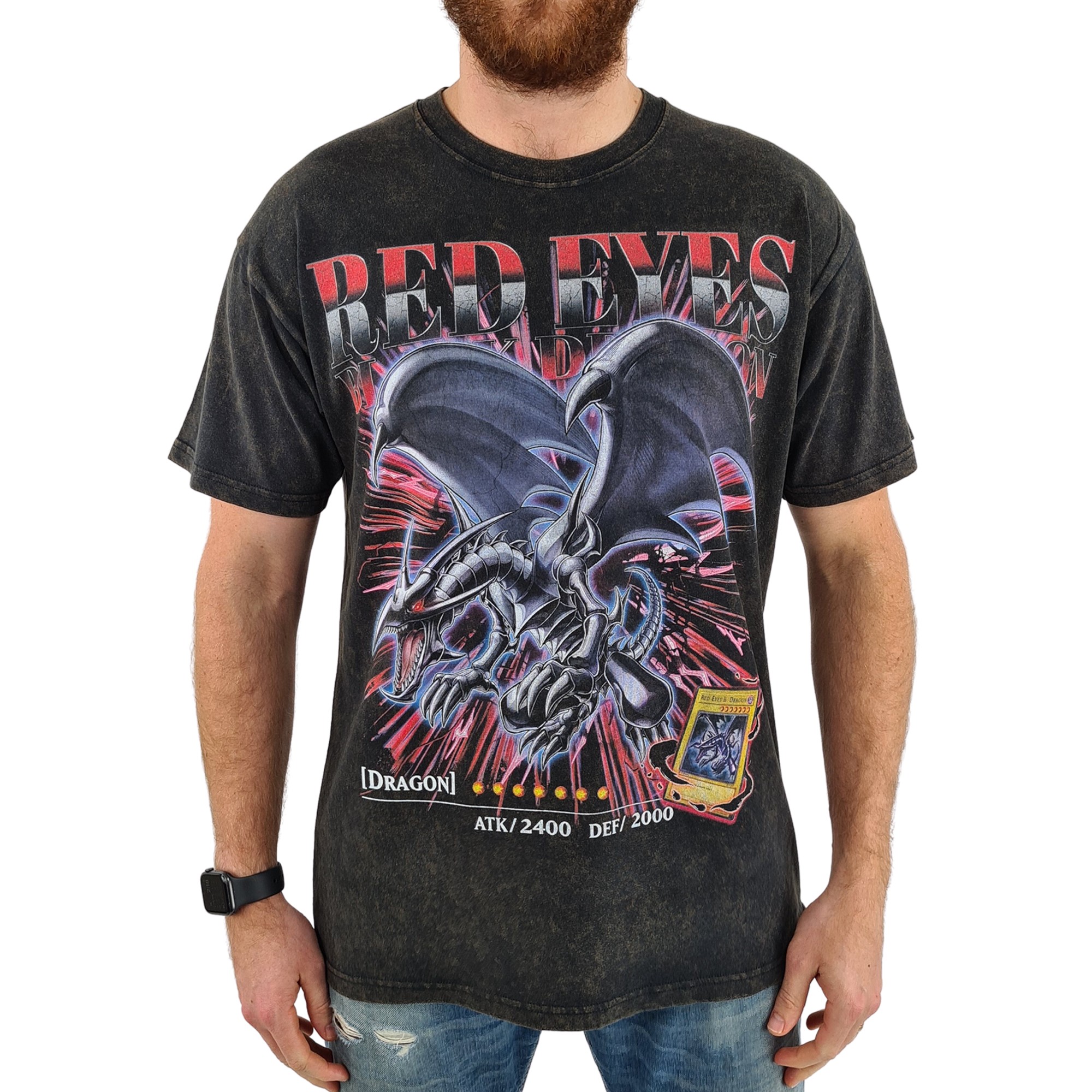 VINTAGE RED EYES BLACK DRAGON T-SHIRT