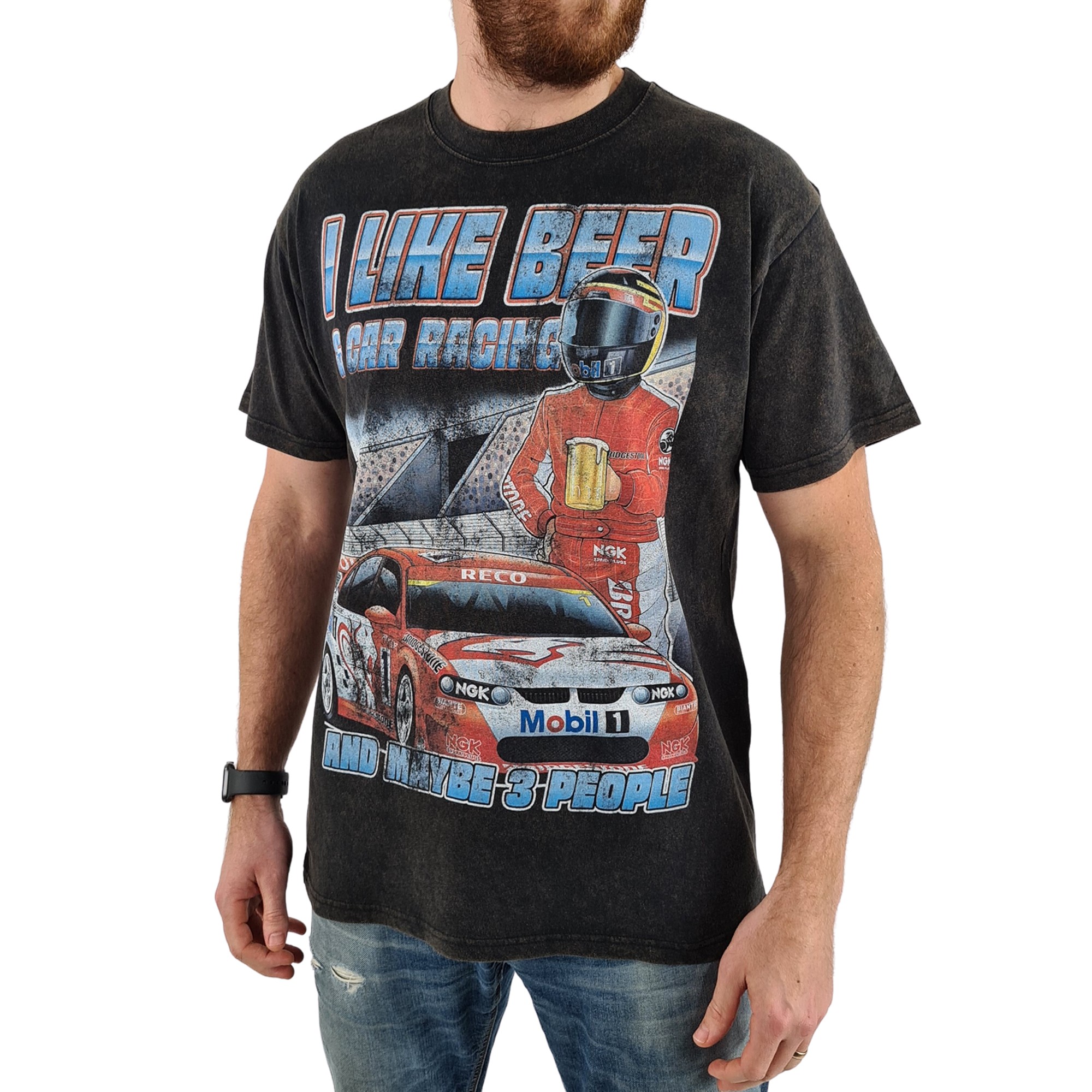 VINTAGE CAR RACING AND BEER T-SHIRT