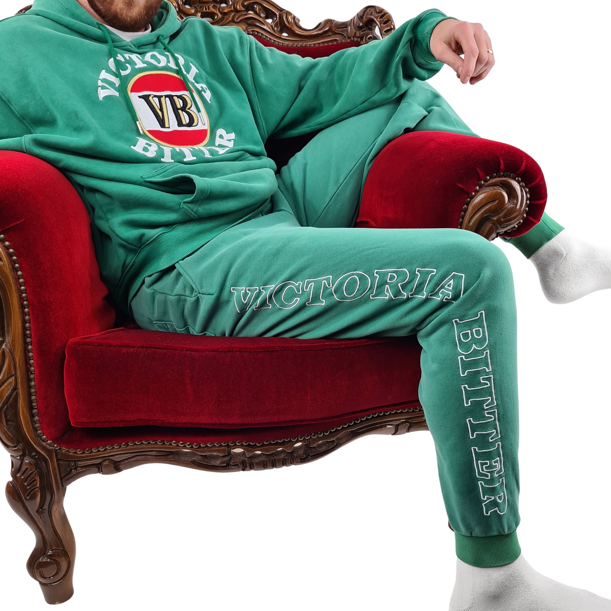 VINTAGE WASHED GREEN VB SWEATPANTS