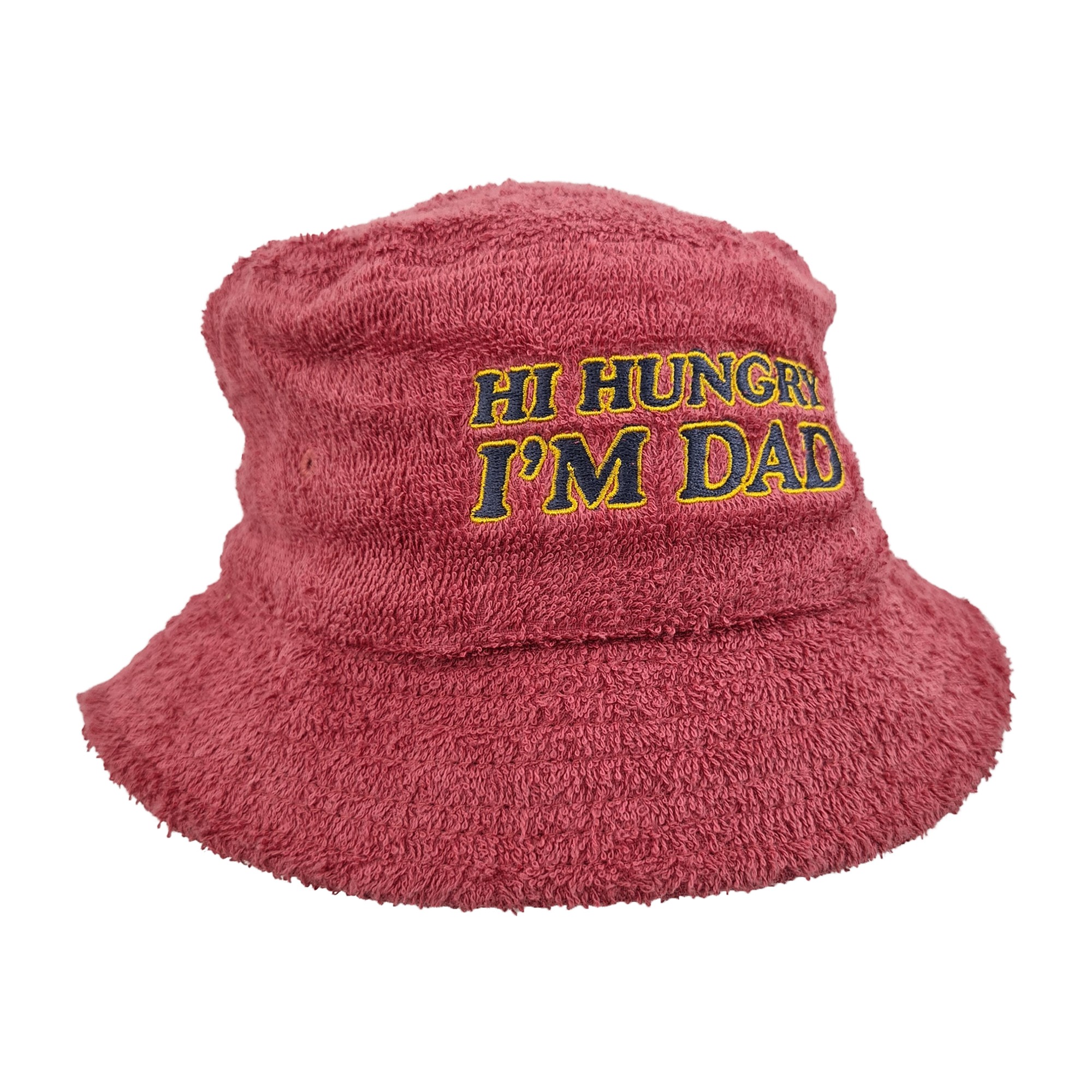 HI HUNGRY MAROON TERRY TOWEL BUCKET HAT