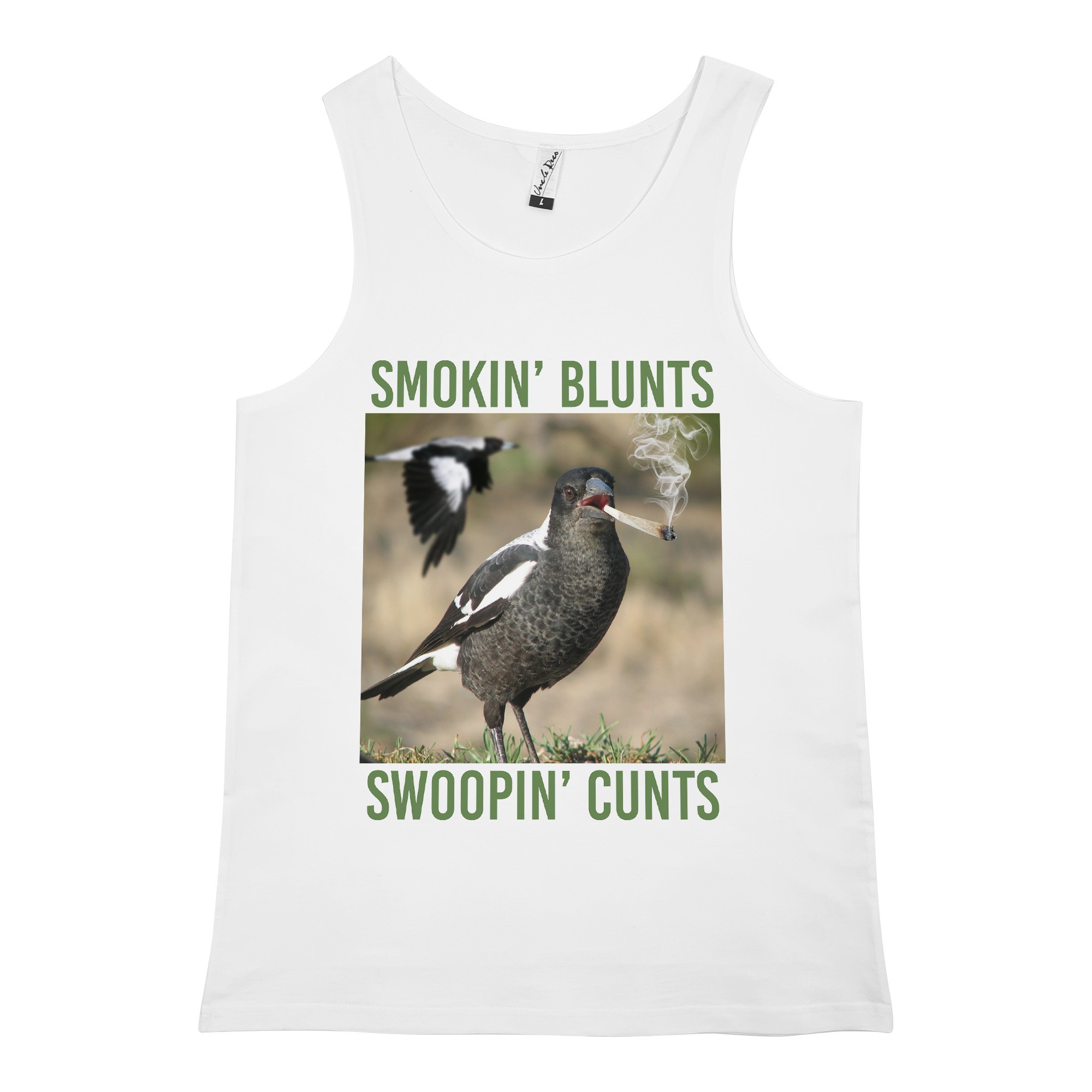 SWOOPIN WHITE SINGLET