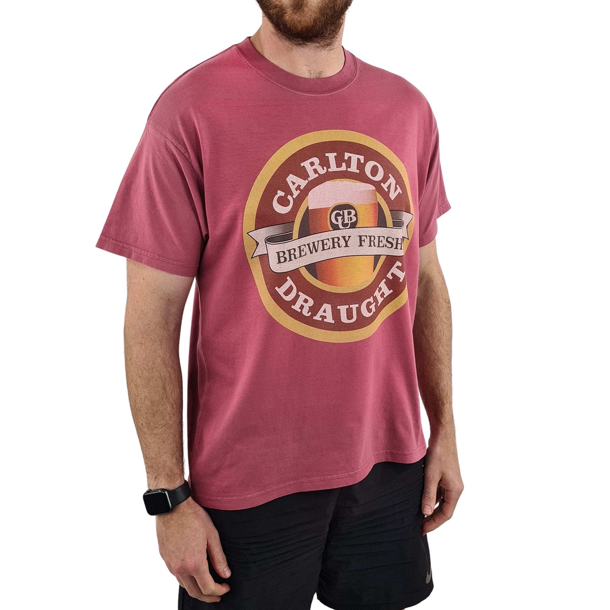 BREWERY FRESH MAROON DYED T-SHIRT