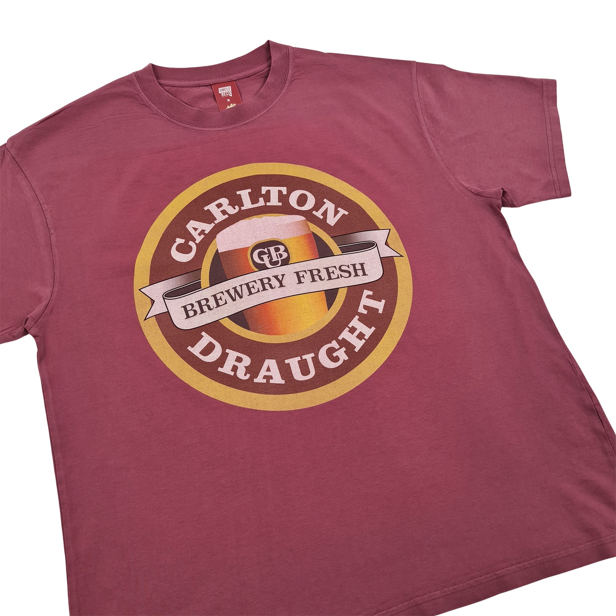 BREWERY FRESH MAROON DYED T-SHIRT