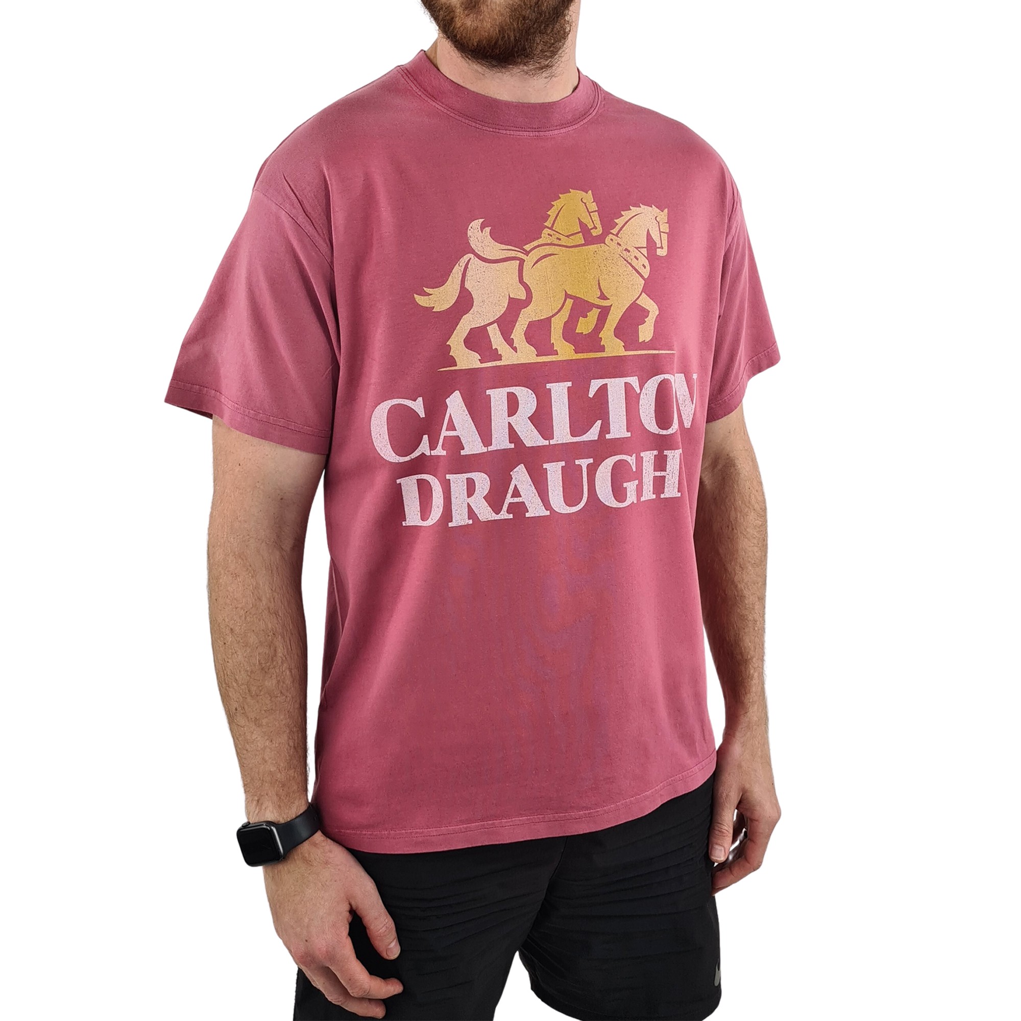 CARLTON DRAUGHT MAROON DYED T-SHIRT