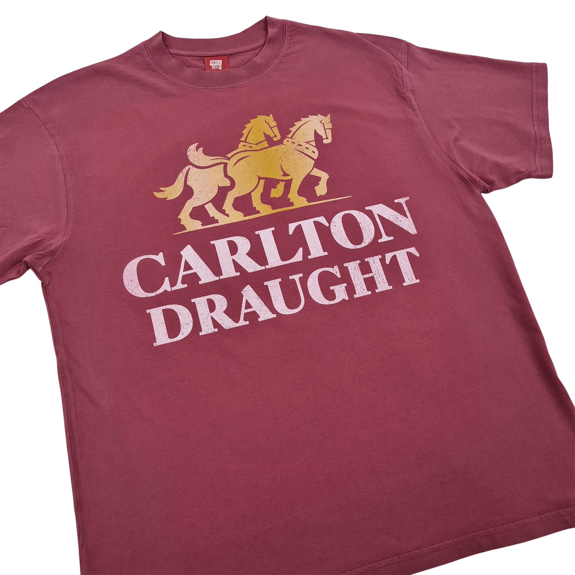 CARLTON DRAUGHT MAROON DYED T-SHIRT
