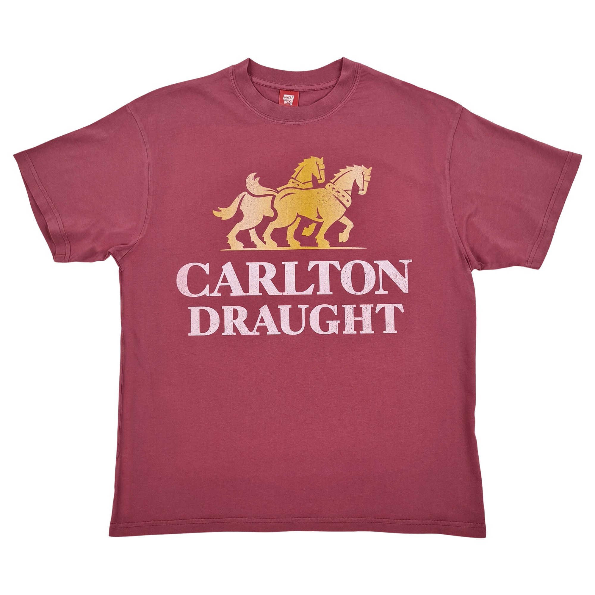 CARLTON DRAUGHT MAROON DYED T-SHIRT
