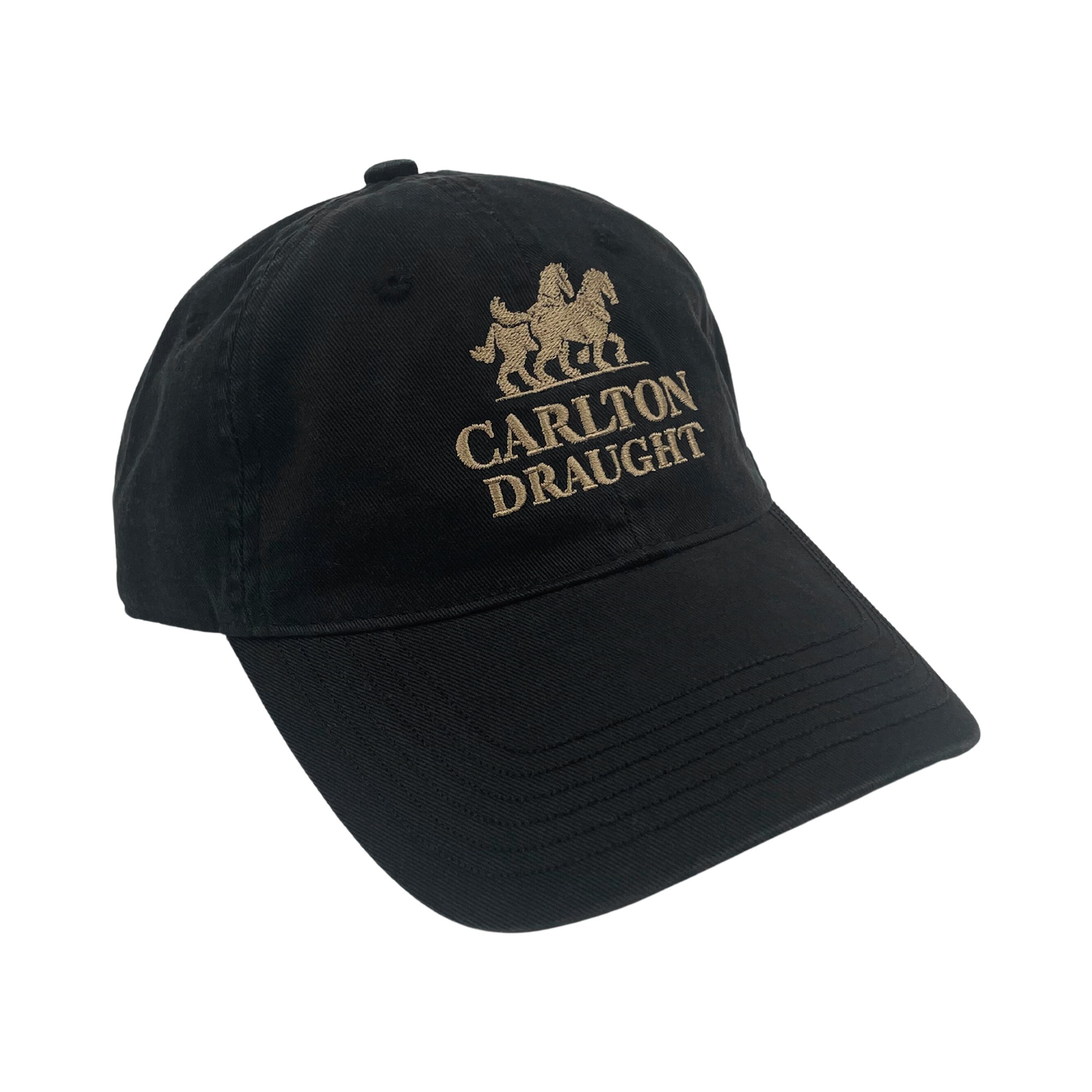 VINTAGE WASHED CARLTON DRAUGHT BLACK DAD HAT