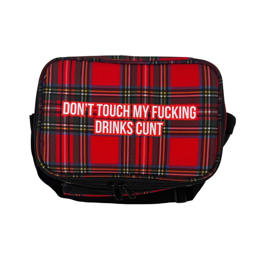 TARTAN DON'T TOUCH MY DRINKS COOLER BAG