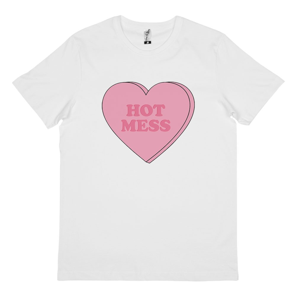 HOT MESS WHITE TEE
