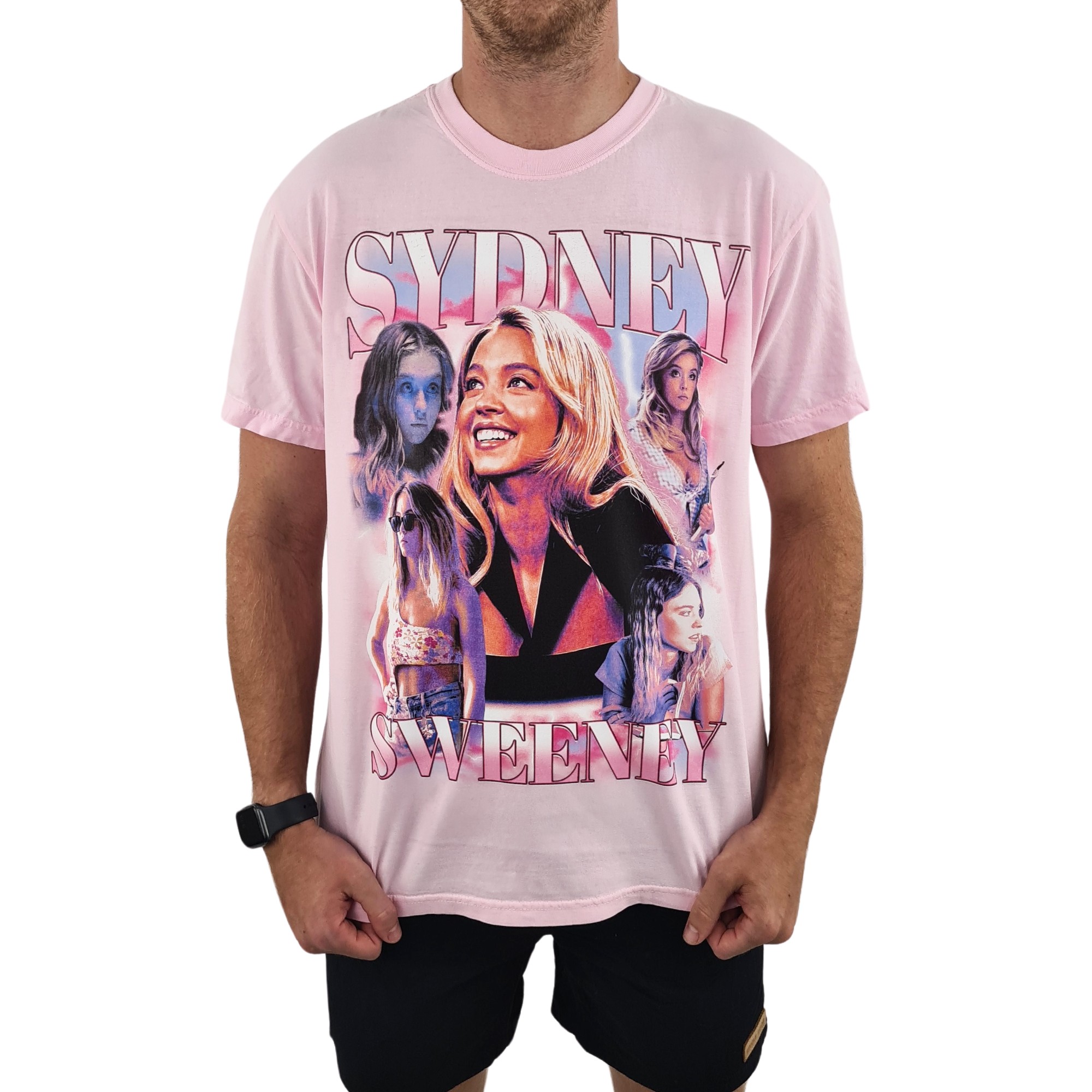 VINTAGE PINK SYDNEY SWEENEY T-SHIRT