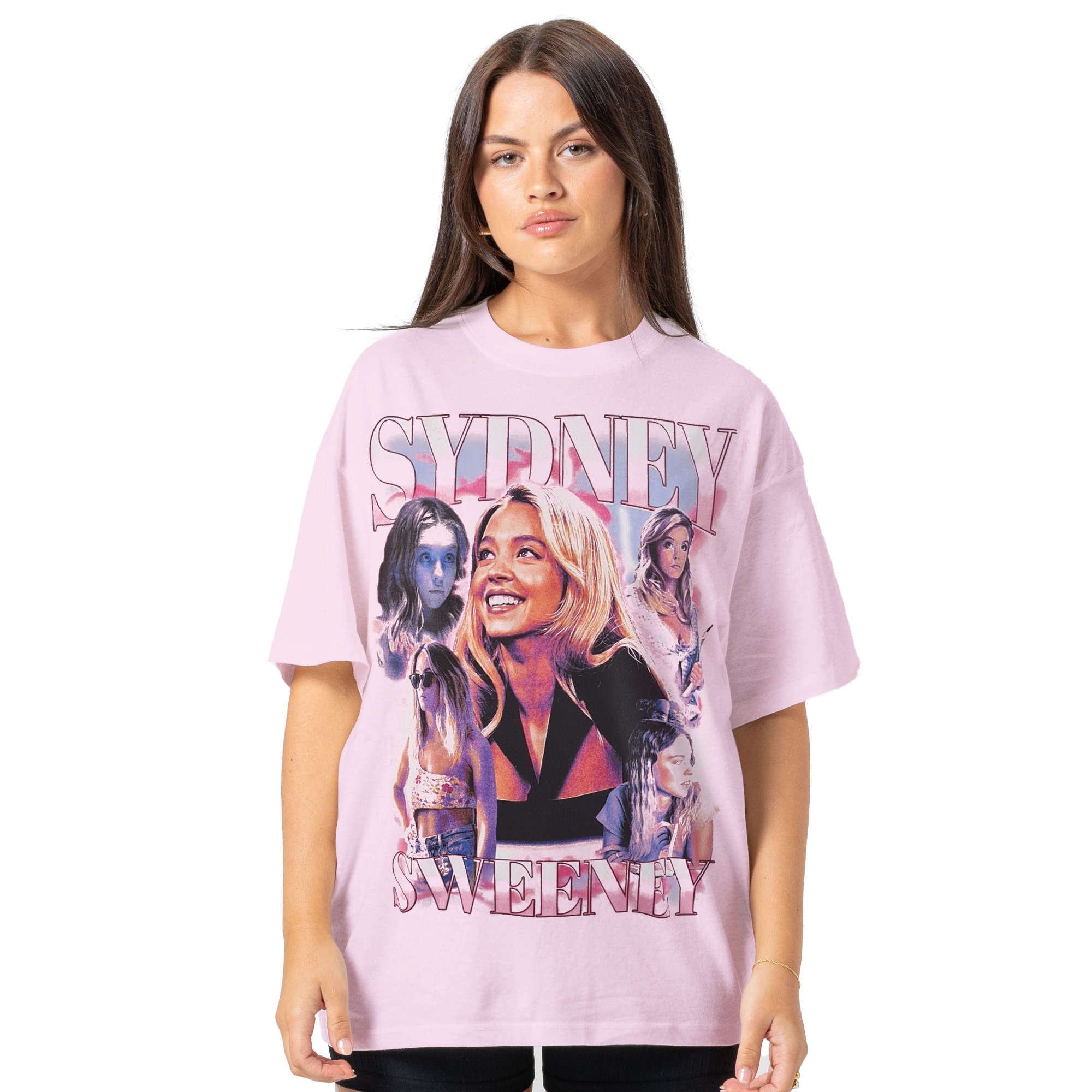 VINTAGE PINK SYDNEY SWEENEY T-SHIRT