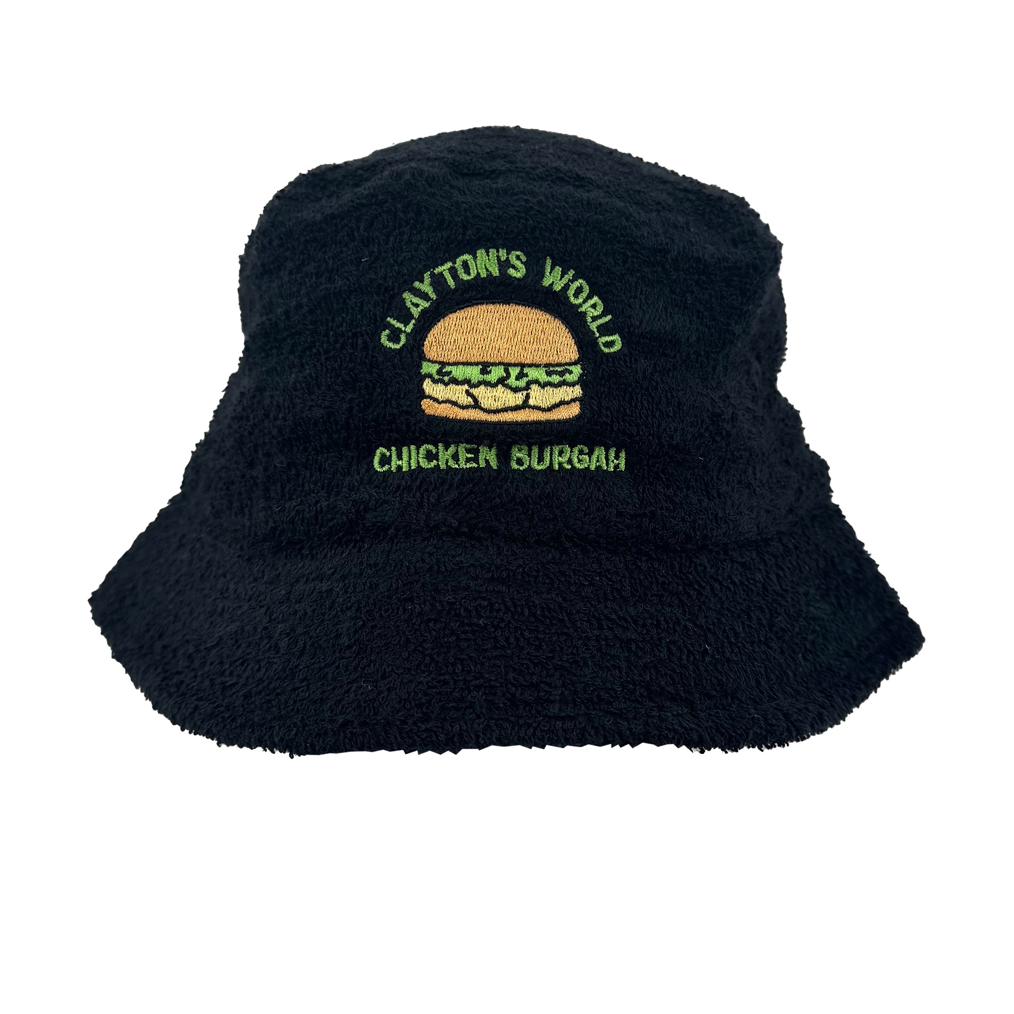 CLAYTON'S WORLD BLACK TERRY TOWEL BUCKET HAT