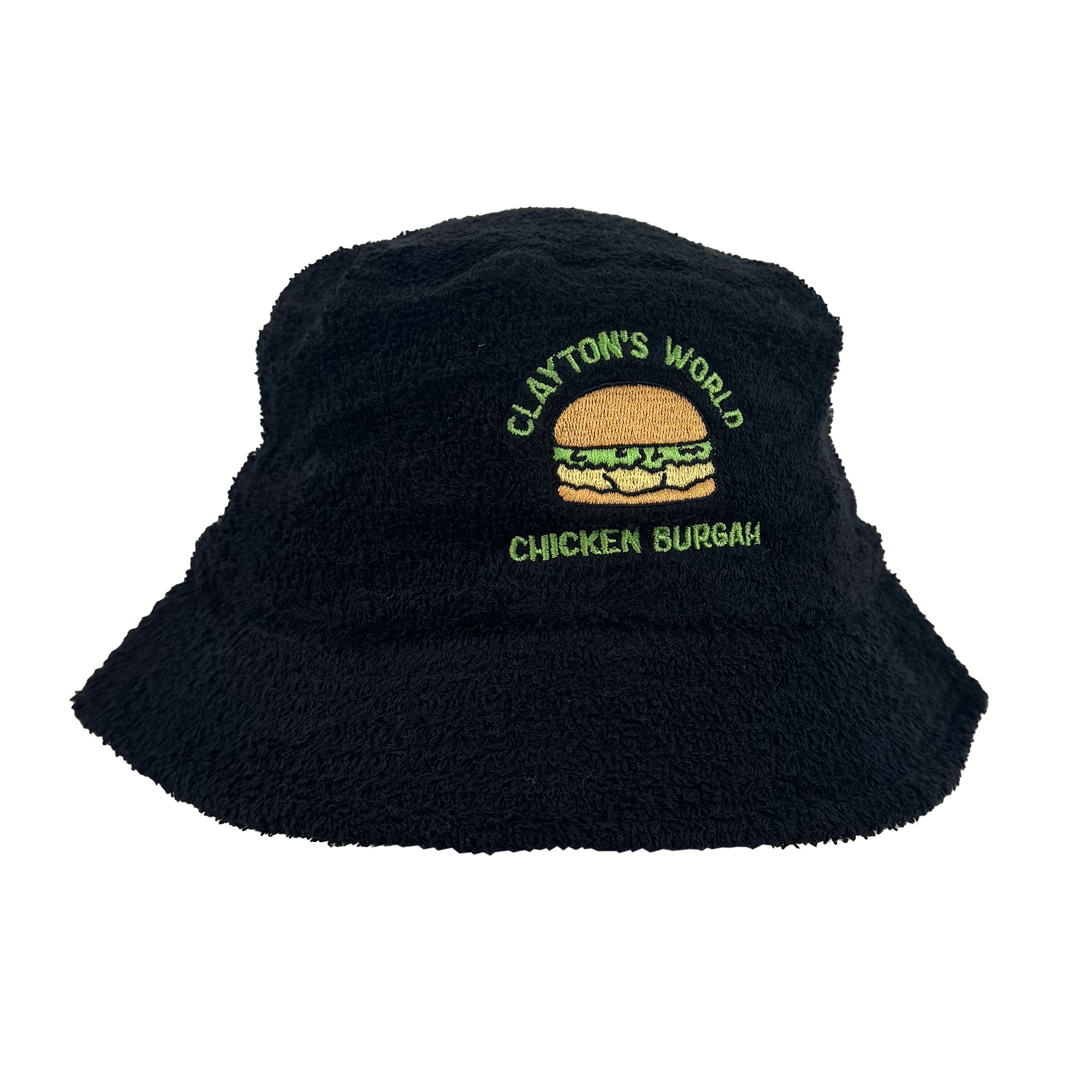 CLAYTON'S WORLD BLACK TERRY TOWEL BUCKET HAT