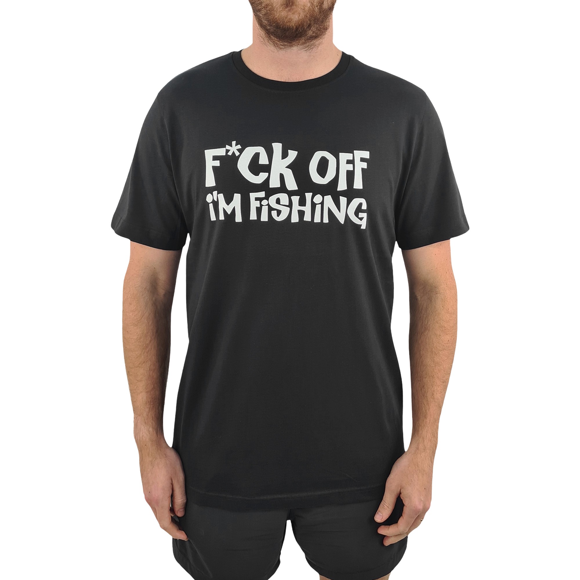 BLACK F OFF I'M FISHING TEE