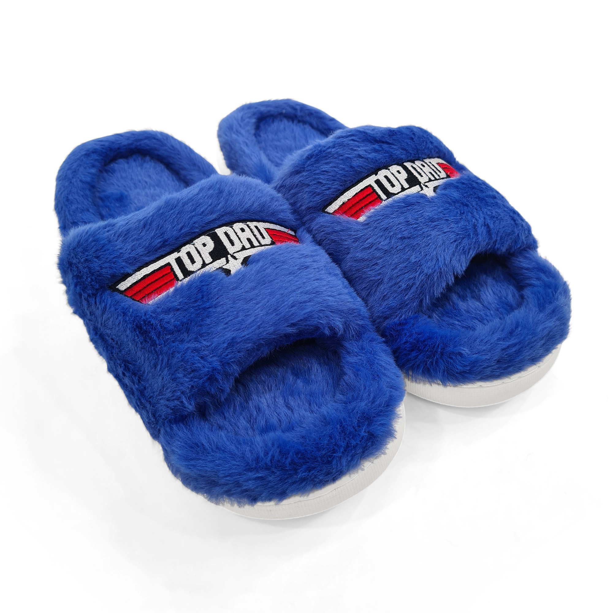 TOP DAD NAVY FUR SLIPPERS