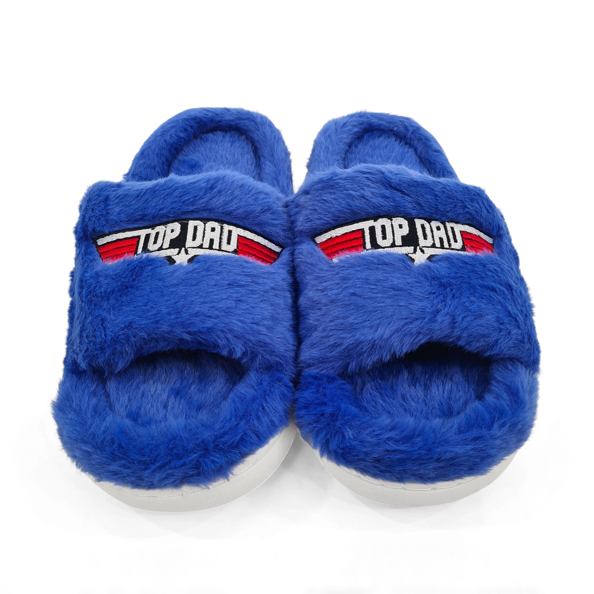 TOP DAD NAVY FUR SLIPPERS