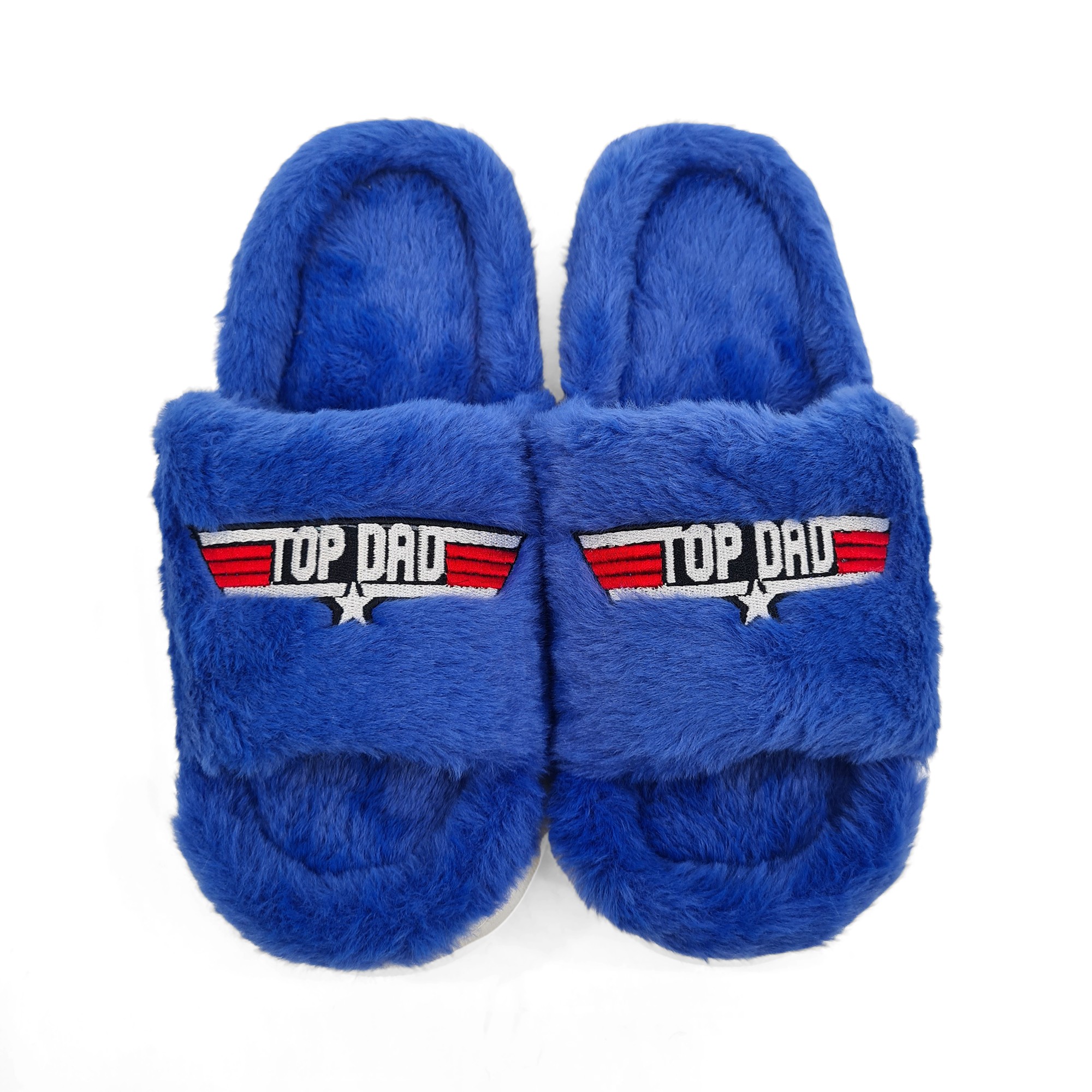 TOP DAD NAVY FUR SLIPPERS