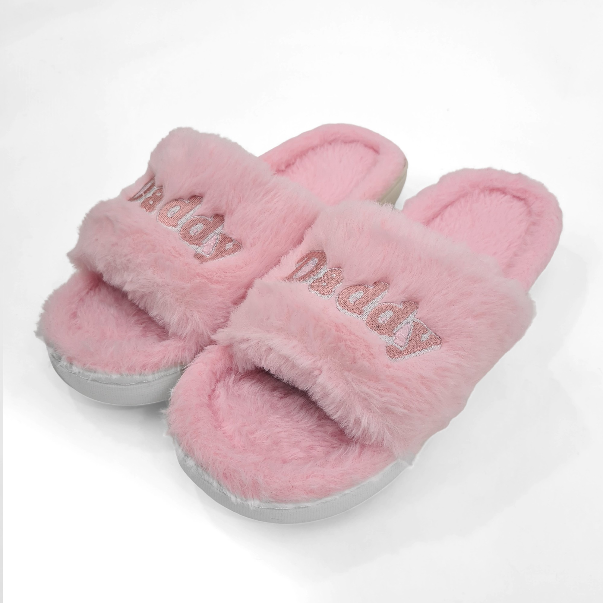DADDY PINK FUR SLIPPERS