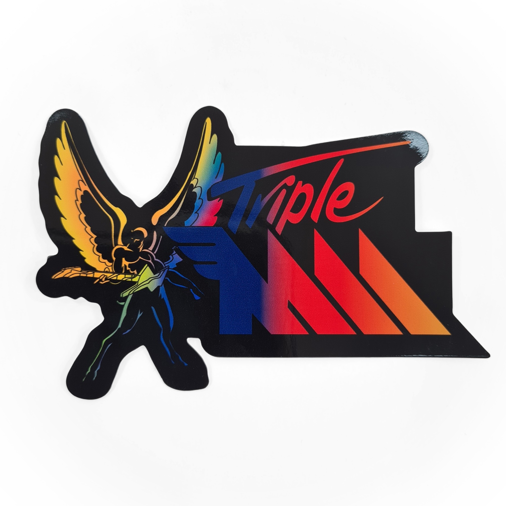 BLACK TRIPLE M RETRO DIE CUT STICKER