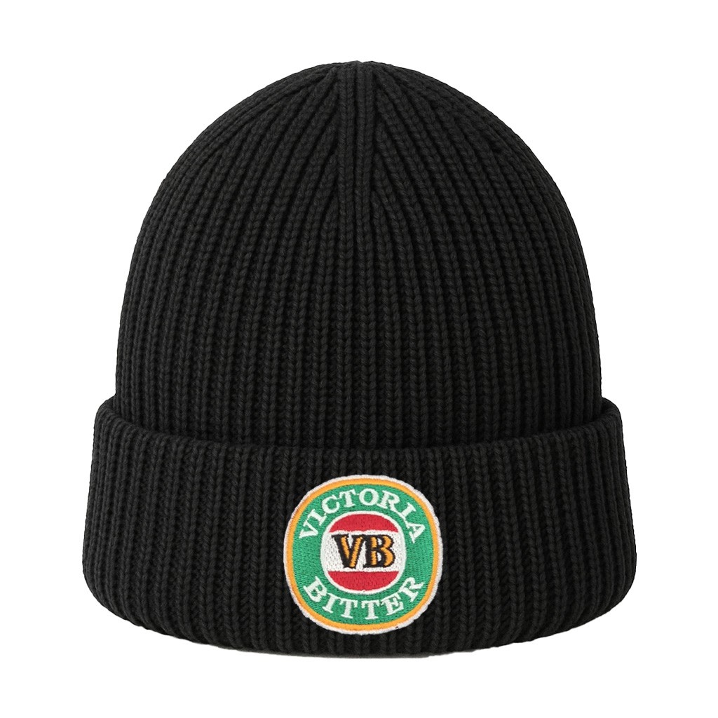 VB BLACK KNIT BEANIE