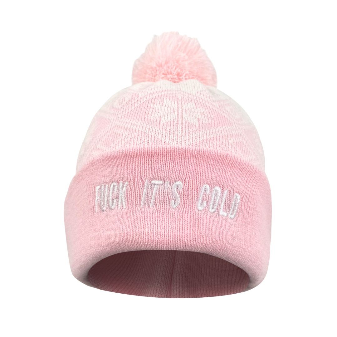 PINK IT'S COLD POM BEANIE