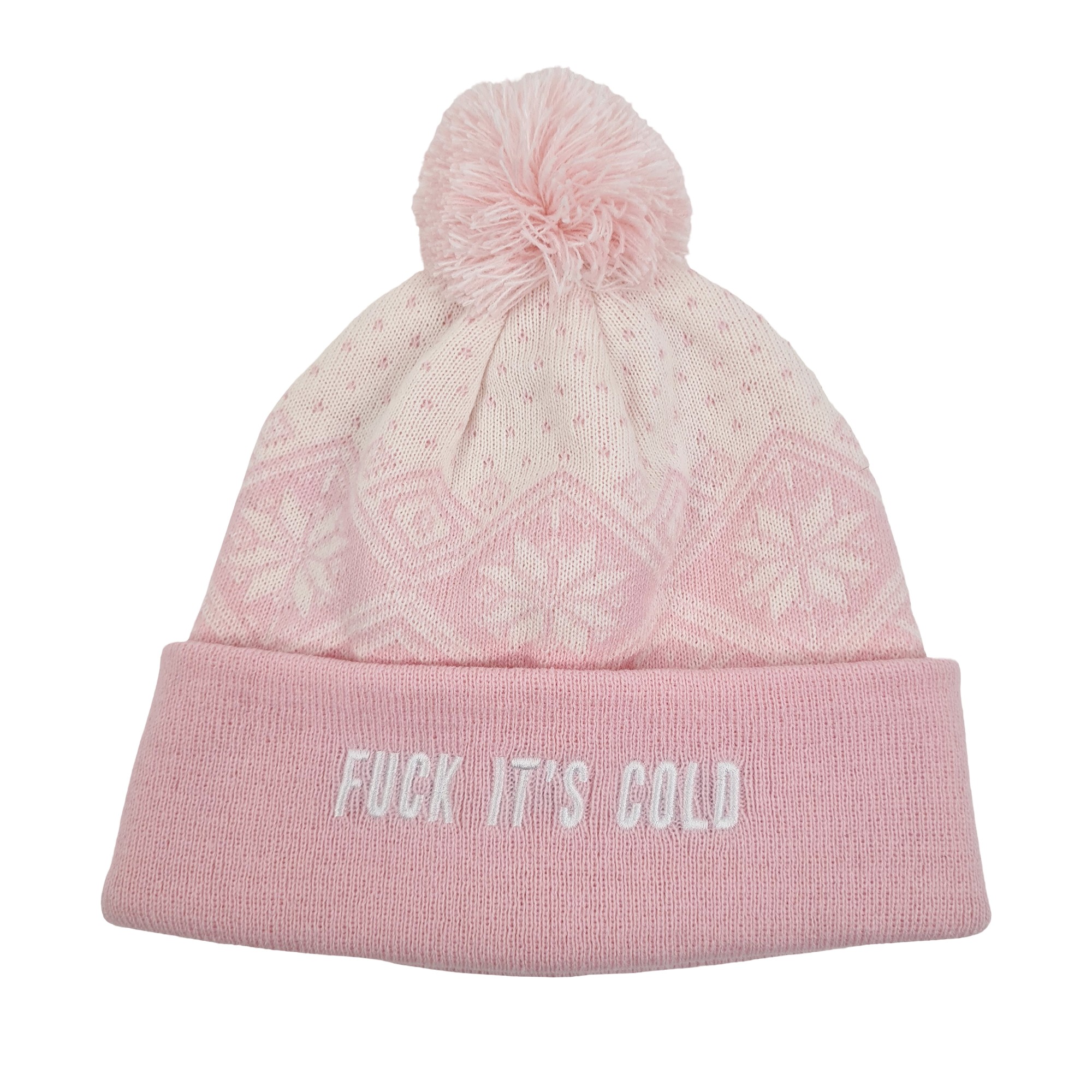 PINK IT'S COLD POM BEANIE