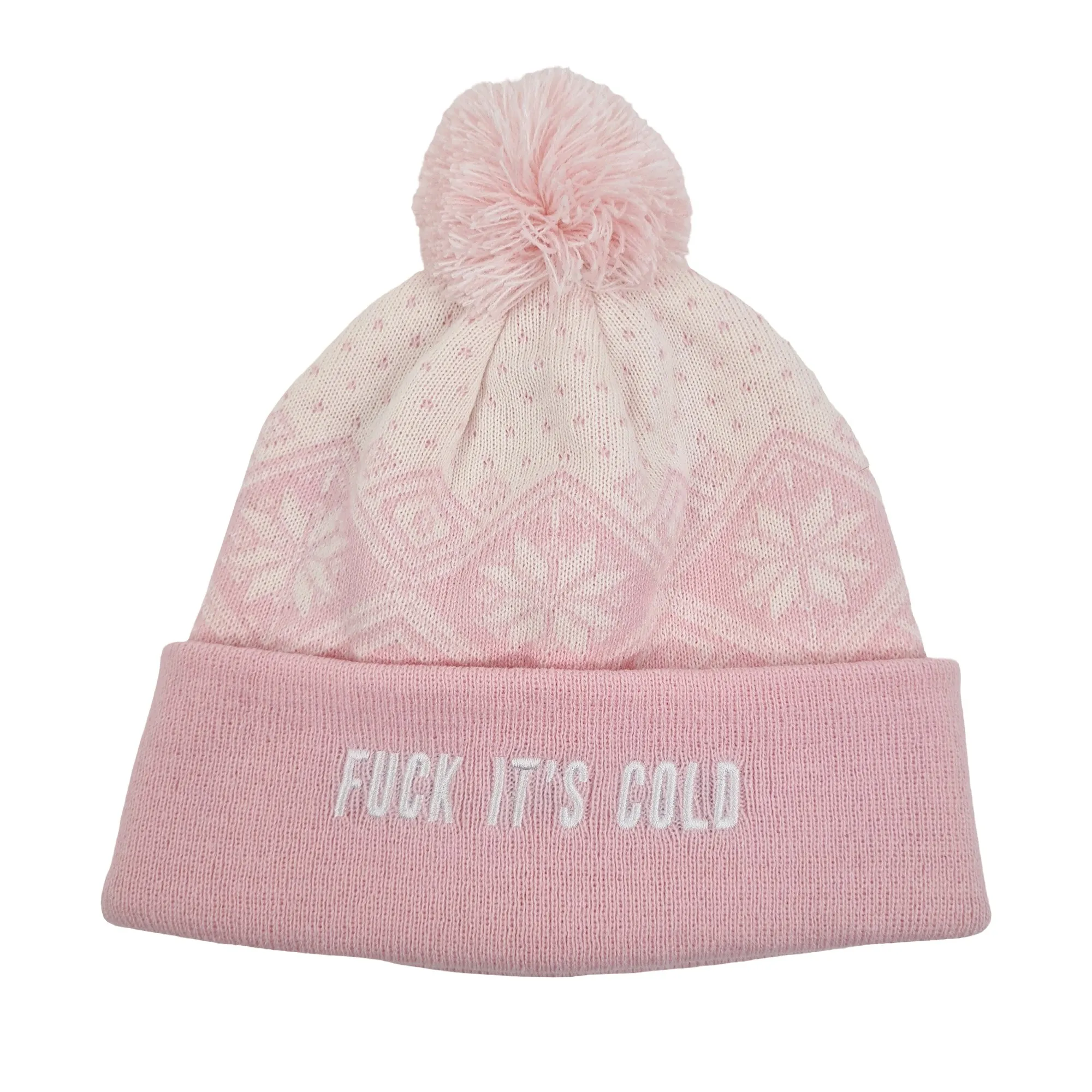 PINK IT'S COLD POM BEANIE