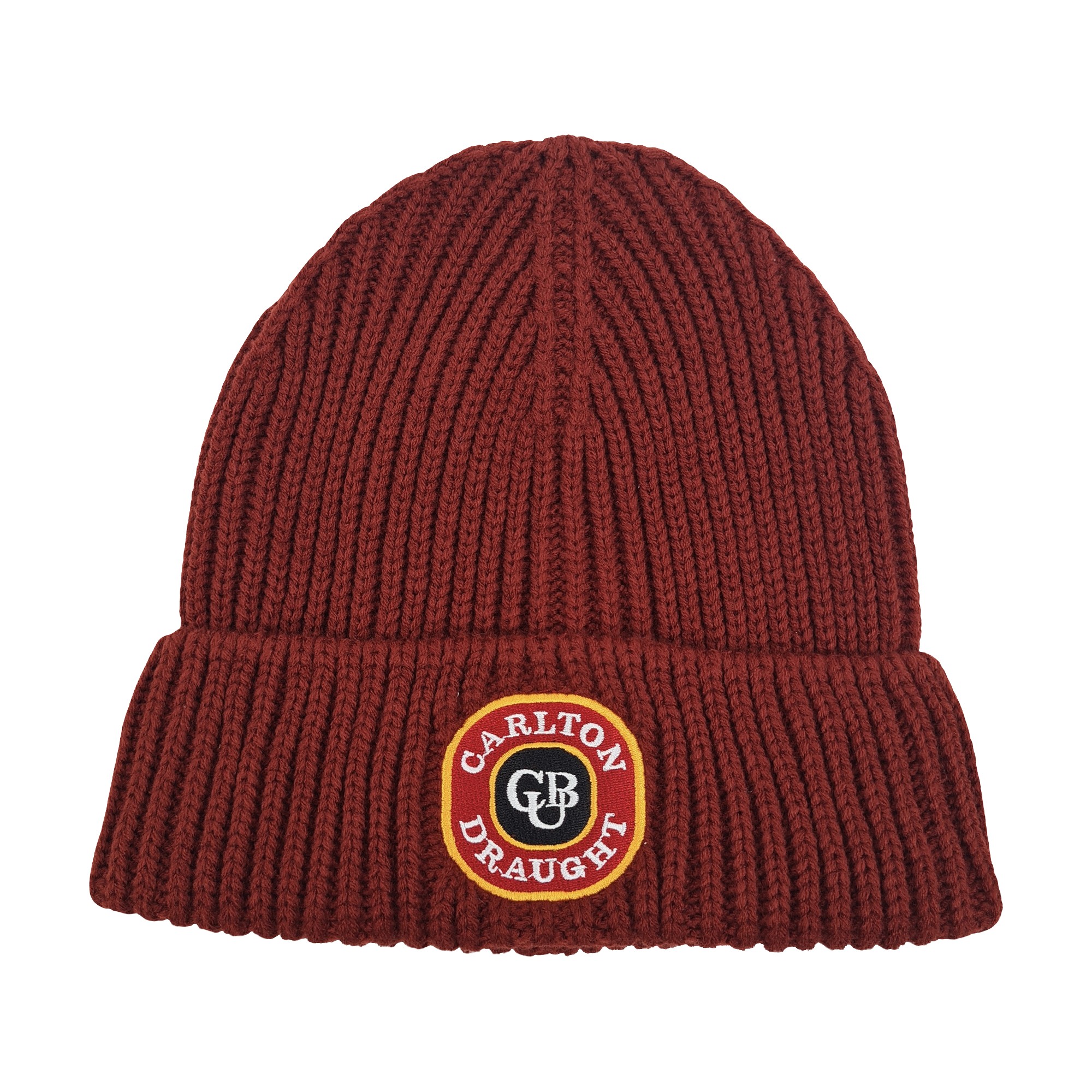 MAROON CARLTON DRAUGHT KNIT BEANIE