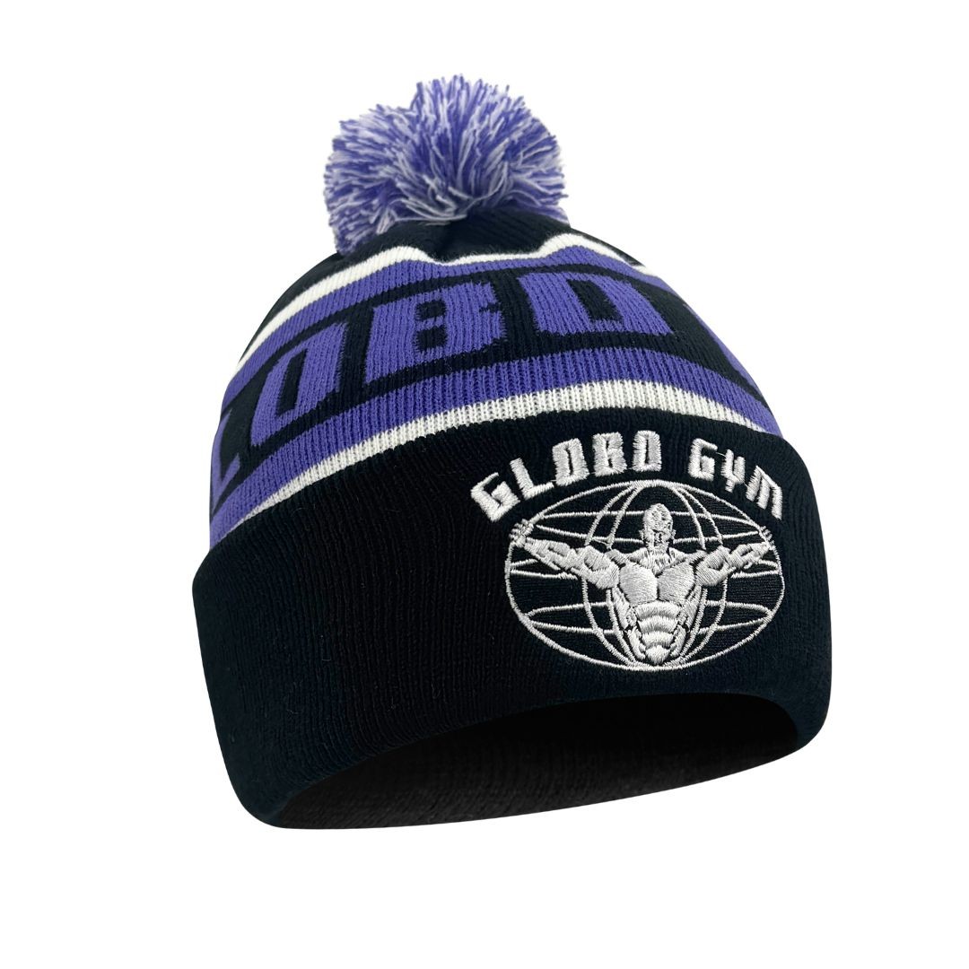 GLOBO GYM BLACK POM BEANIE